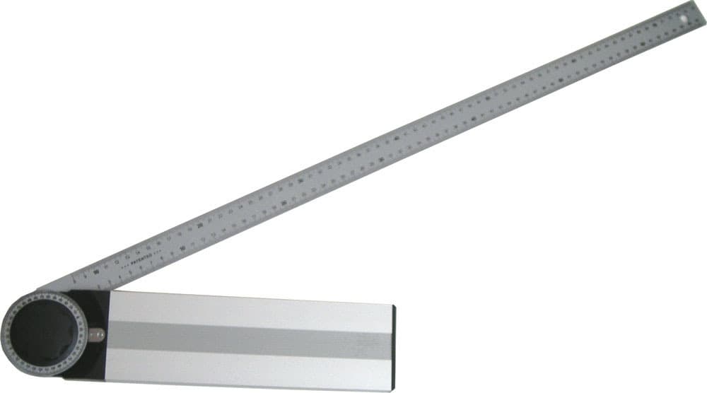 Uholník príložný hliníkový nastaviteľný, 750mm, šírka 35mm, 0-180°