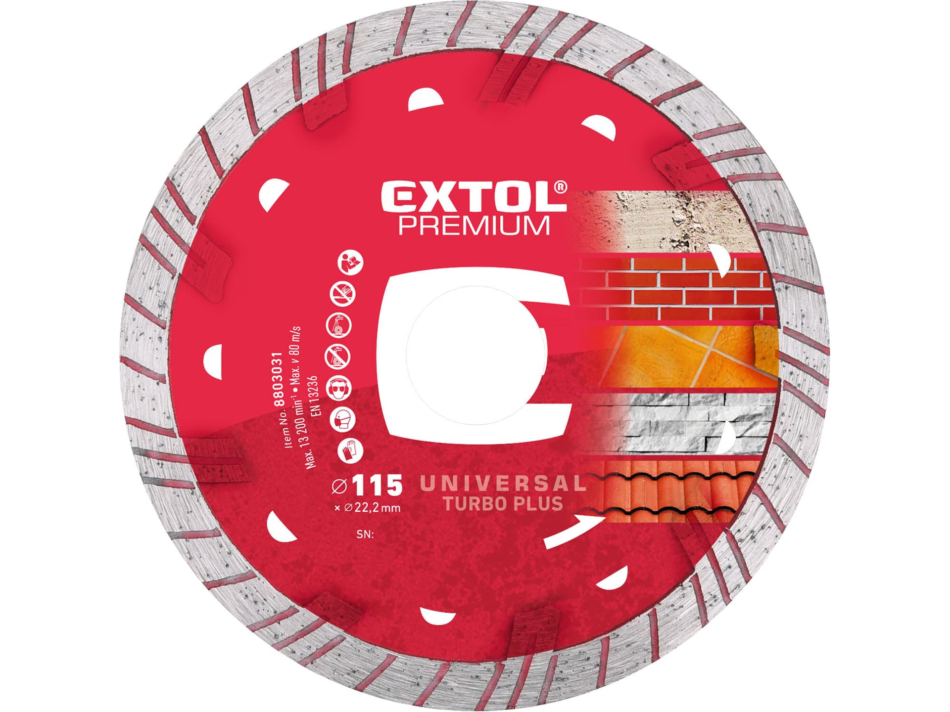 Kotúč rezný diamantový Turbo plus, ø115mm