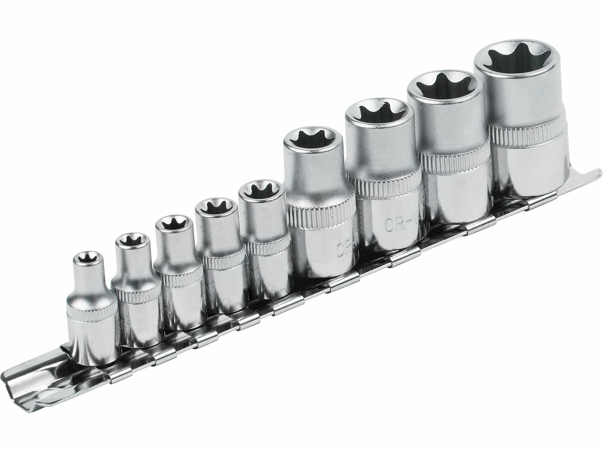 Kľúče nástrčné TORX, 1/4'', 9ks, E5-18