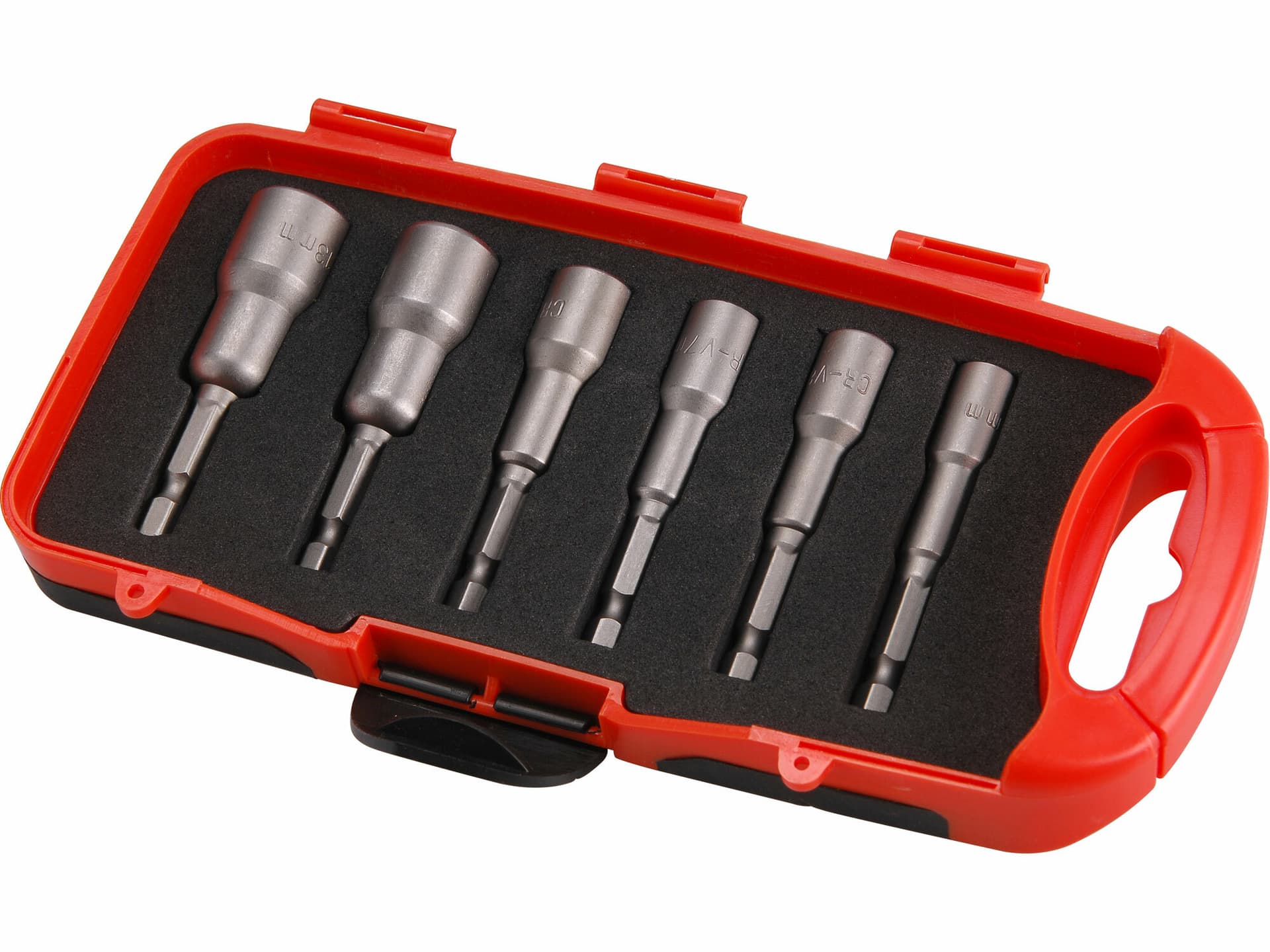 Hlavice nástrčné magnetické so 6-hrannou stopkou 1/4", sada 6ks, 6-13mm