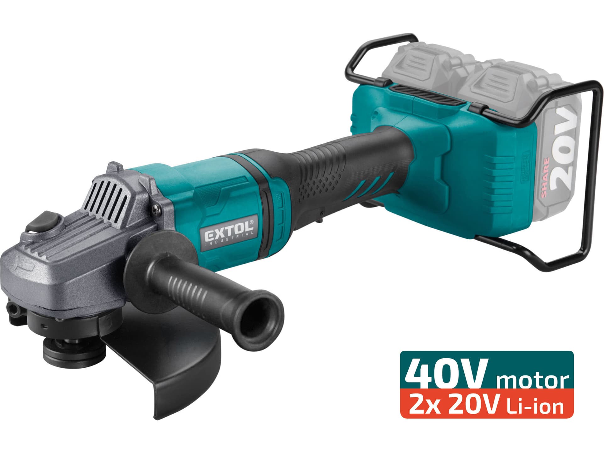 Brúska uhlová Share20V, 2x 4Ah, 150mm, 40V bezuhlíkový motor (8791847)