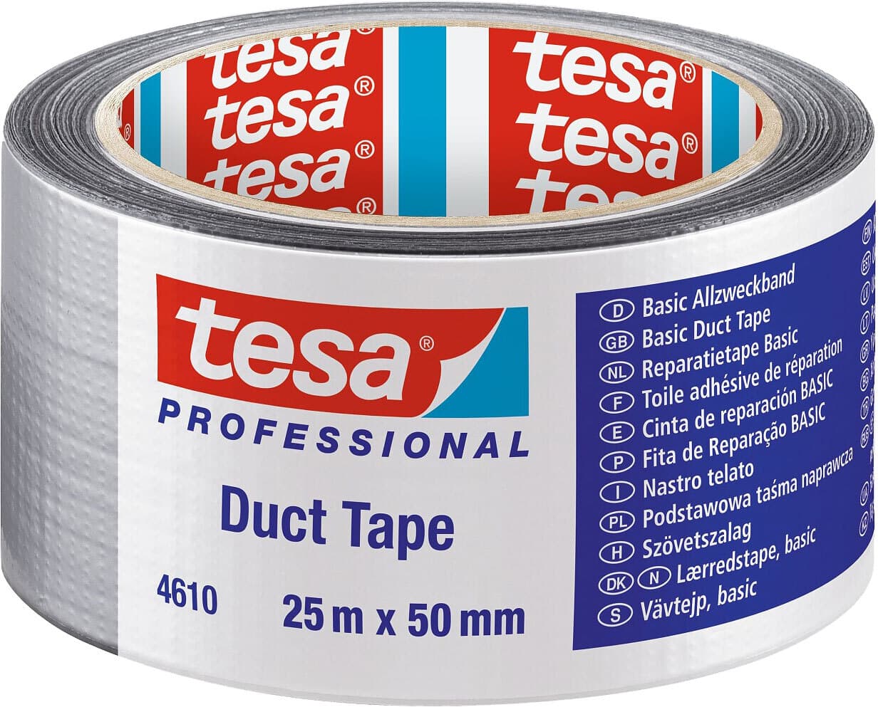 Páska lepiaca textilná 4610, 50mmx25m, nosič textil, sivá