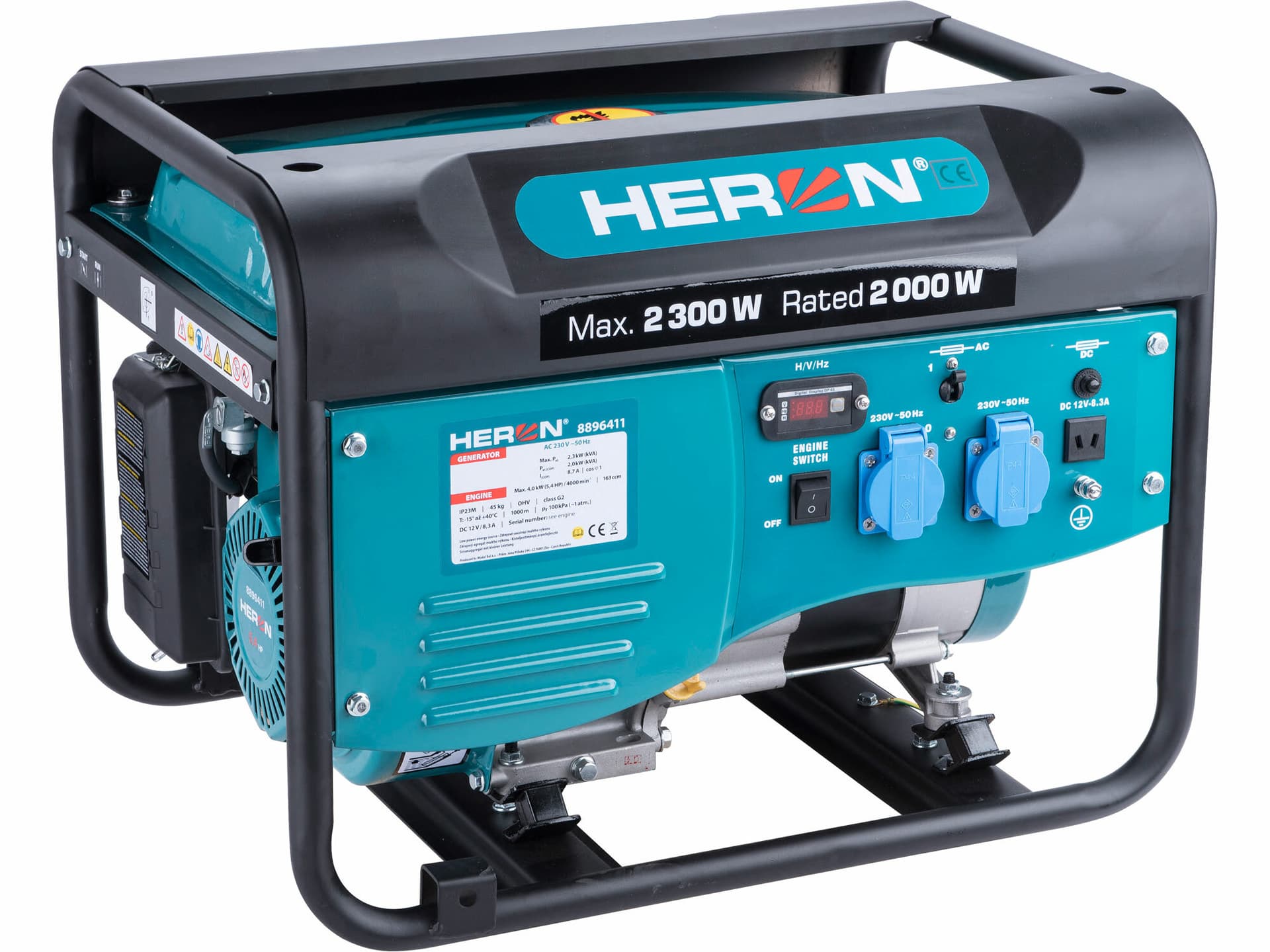 Elektrocentrála rámová benzínová 1F, 2,3kW