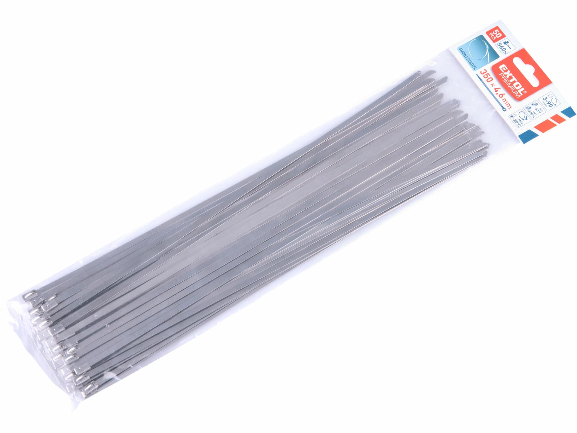 Pásky sťahovacie antikorové, 4,6x350mm, 50ks, 56kg