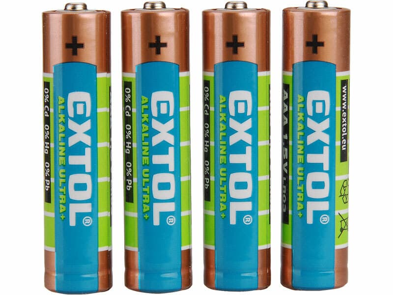 Batéria alkalická 4ks, 1,5V, typ AAA
