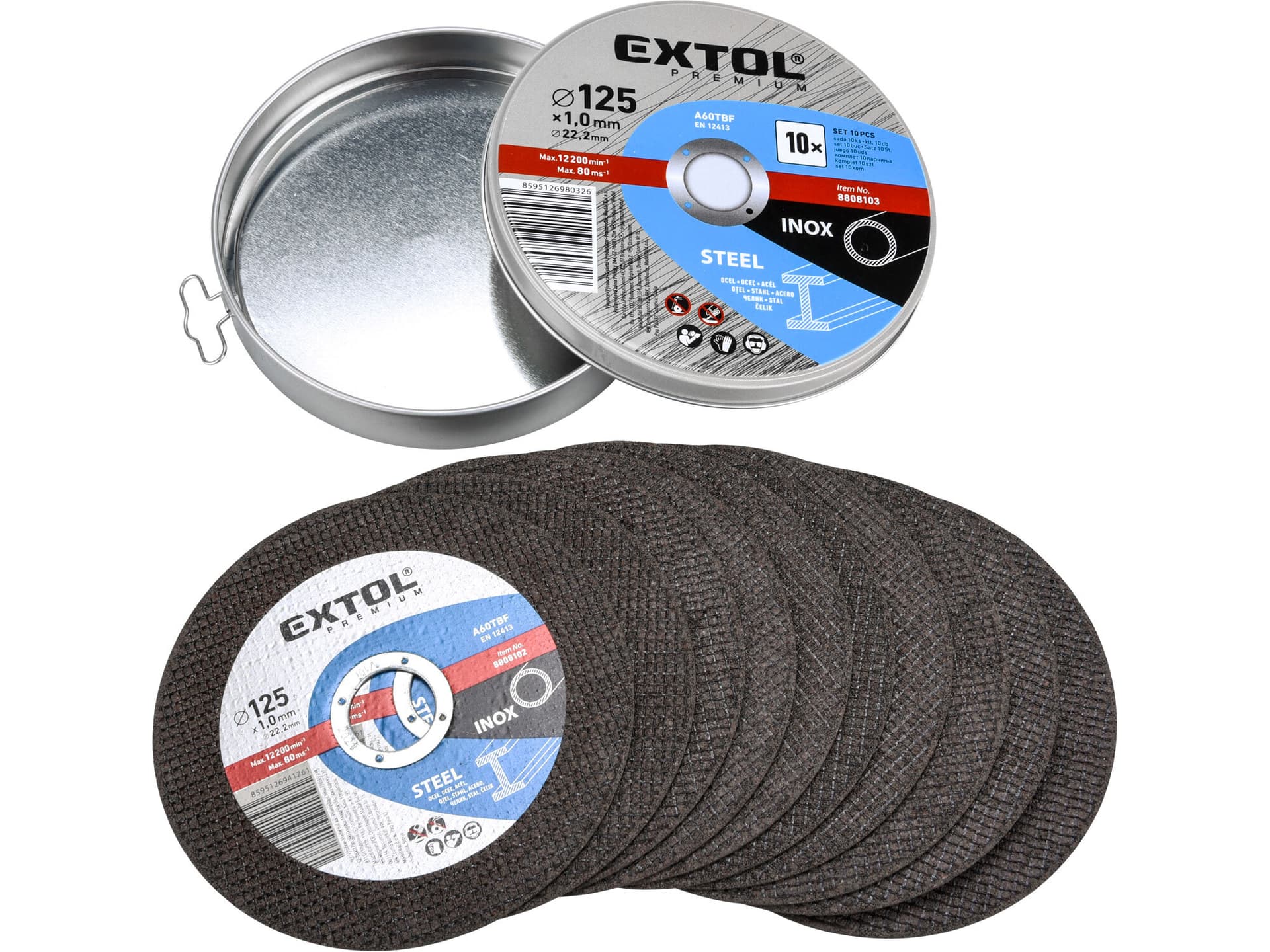 Kotúč rezný na oceľ a antikoro 10ks, 125x1,0mm