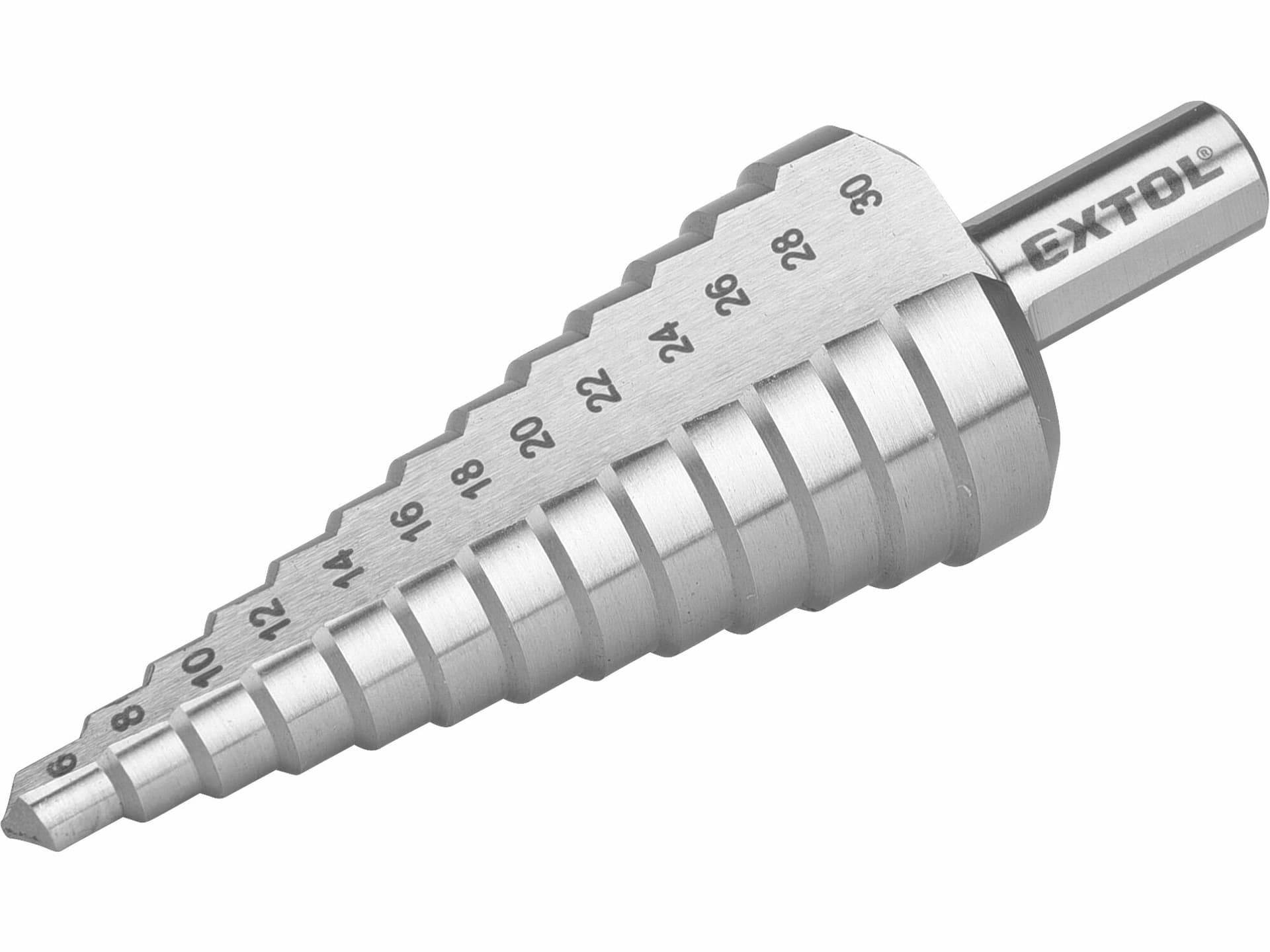 Vrták stupňovitý DIN 1412C, ø6-30mm / 2mm, 13 priemerov