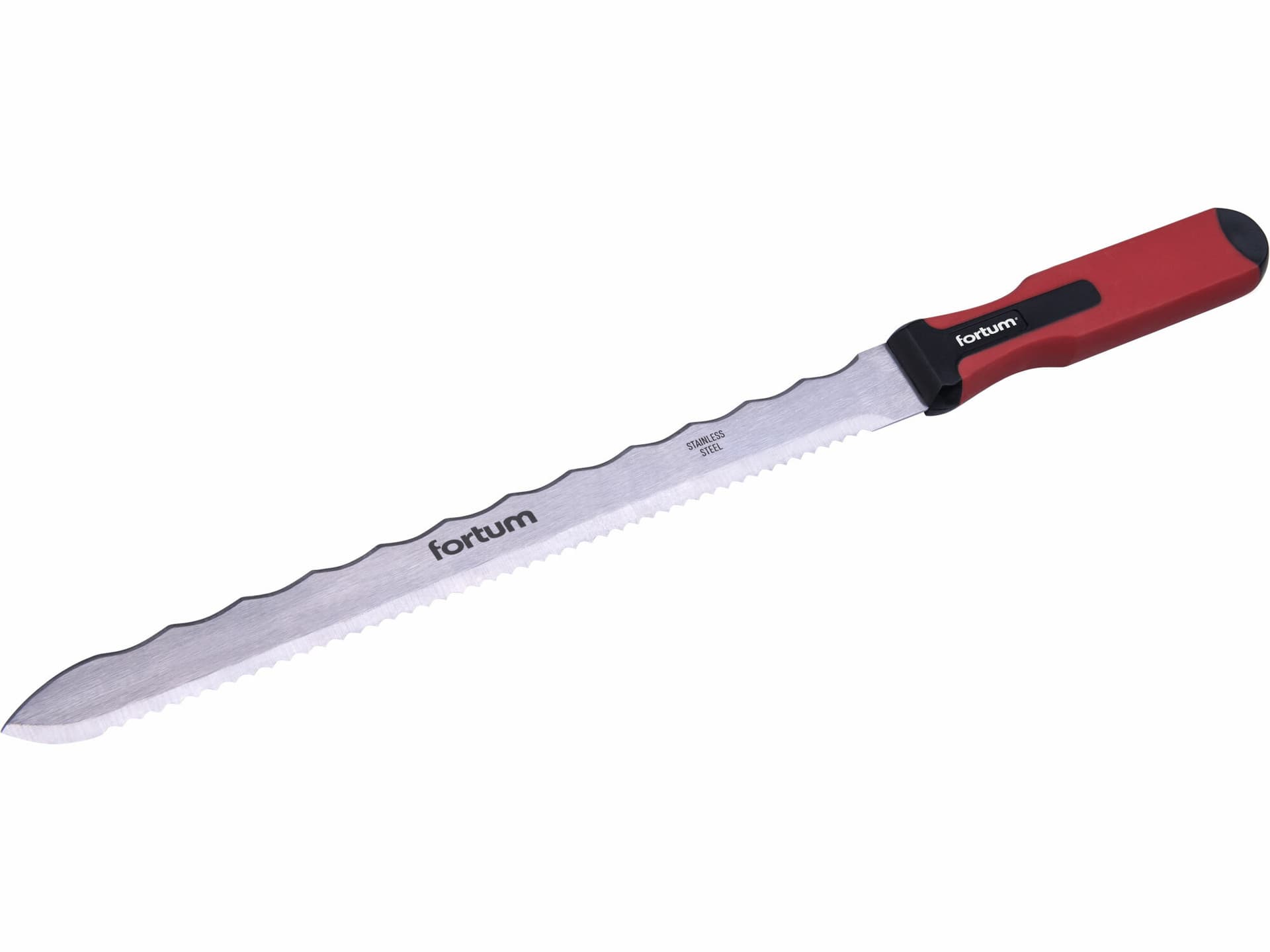 Nôž na stavebné izolačné hmoty 470/280mm, obojstanná čepeľ, antikoro, plastová rukoväť