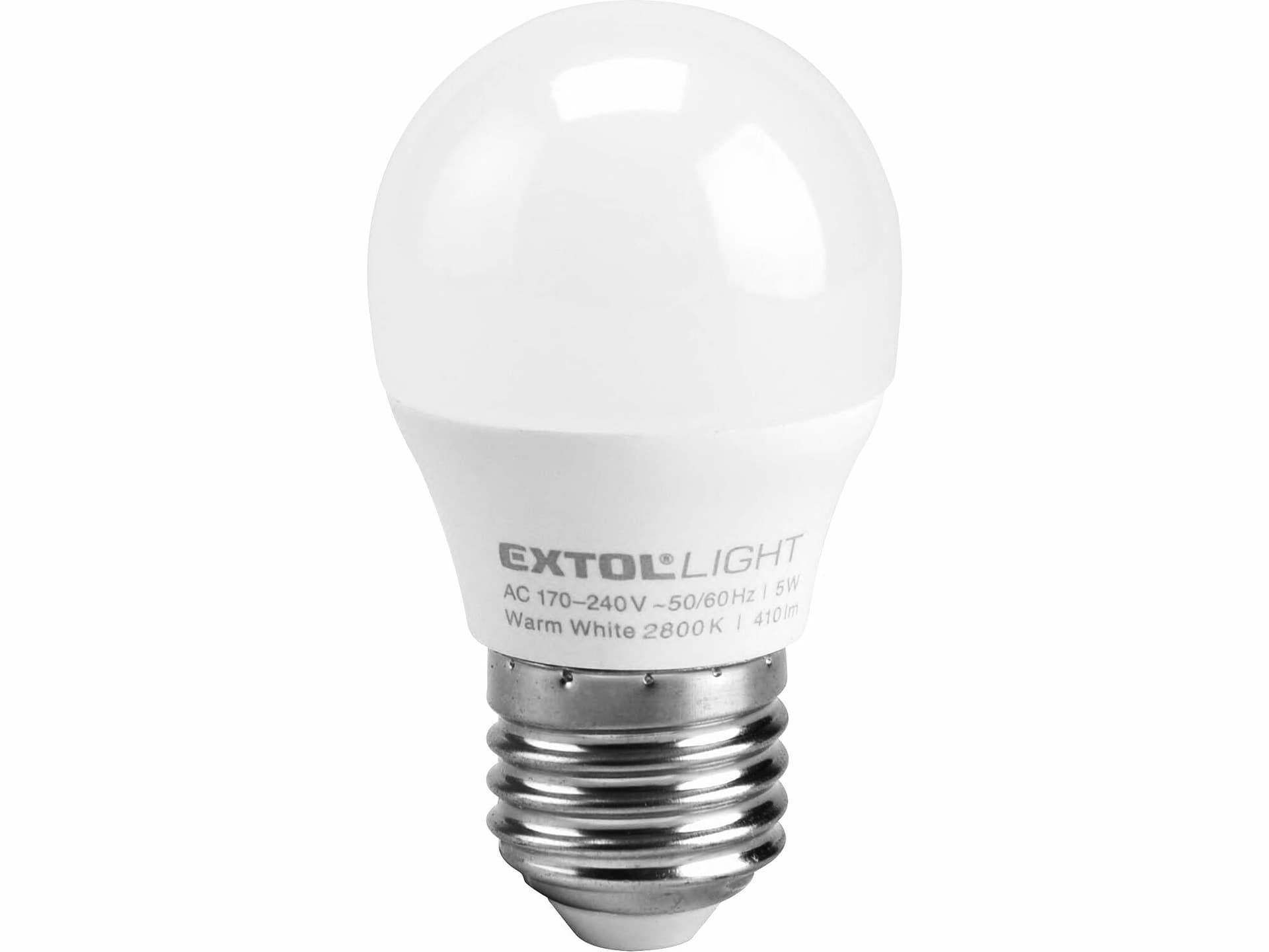 Žiarovka LED mini, 5W, 410lm, E27, Ø45mm