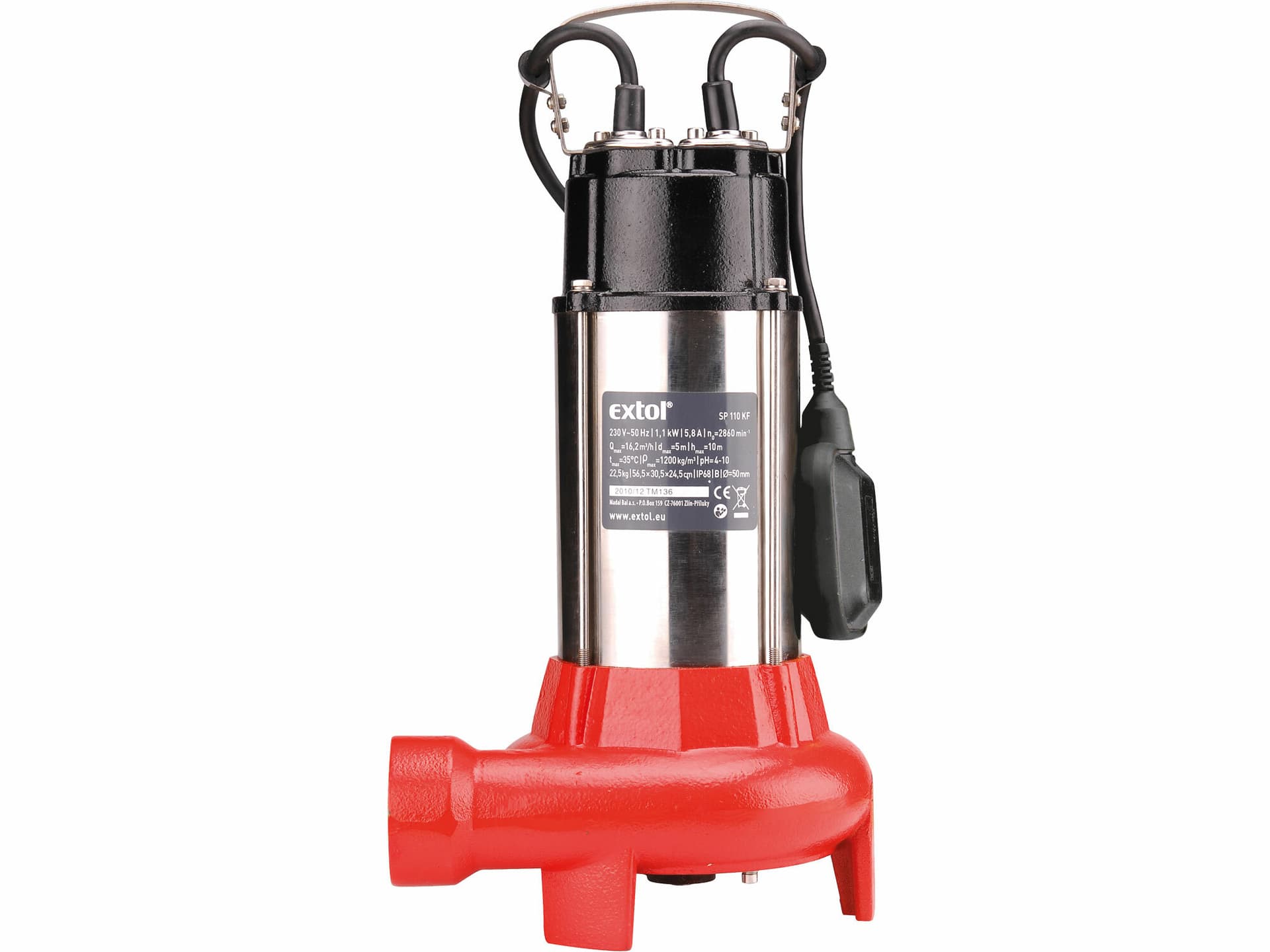 Čerpadlo ponorné kalové s rezacím nožom, príkon 1100W, 16200l/hod
