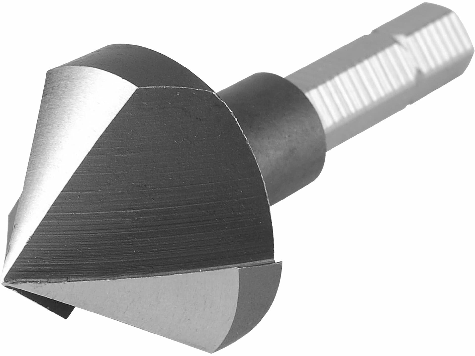 Záhlbník kuželový 90°, Ø25mm, 3-britá hlava, 1/4" šesťhranná stopka, HSS