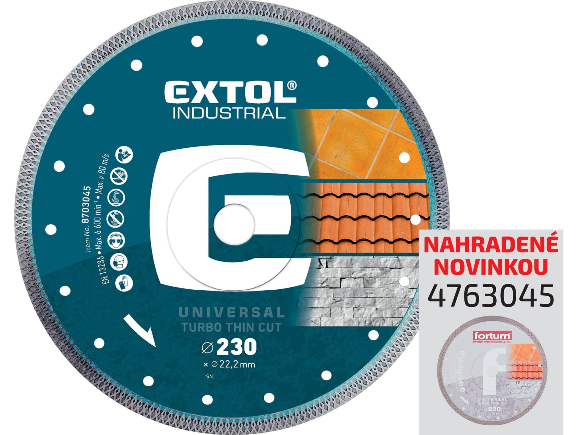 Kotúč rezný diamantový Turbo Thin Cut, 230mm, suché aj mokré rezanie