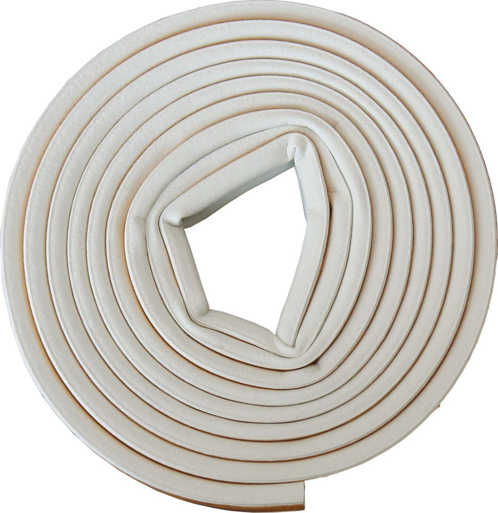 Tesnenie samolepiace gumené, profil D, 6m, 9x6mm, biele