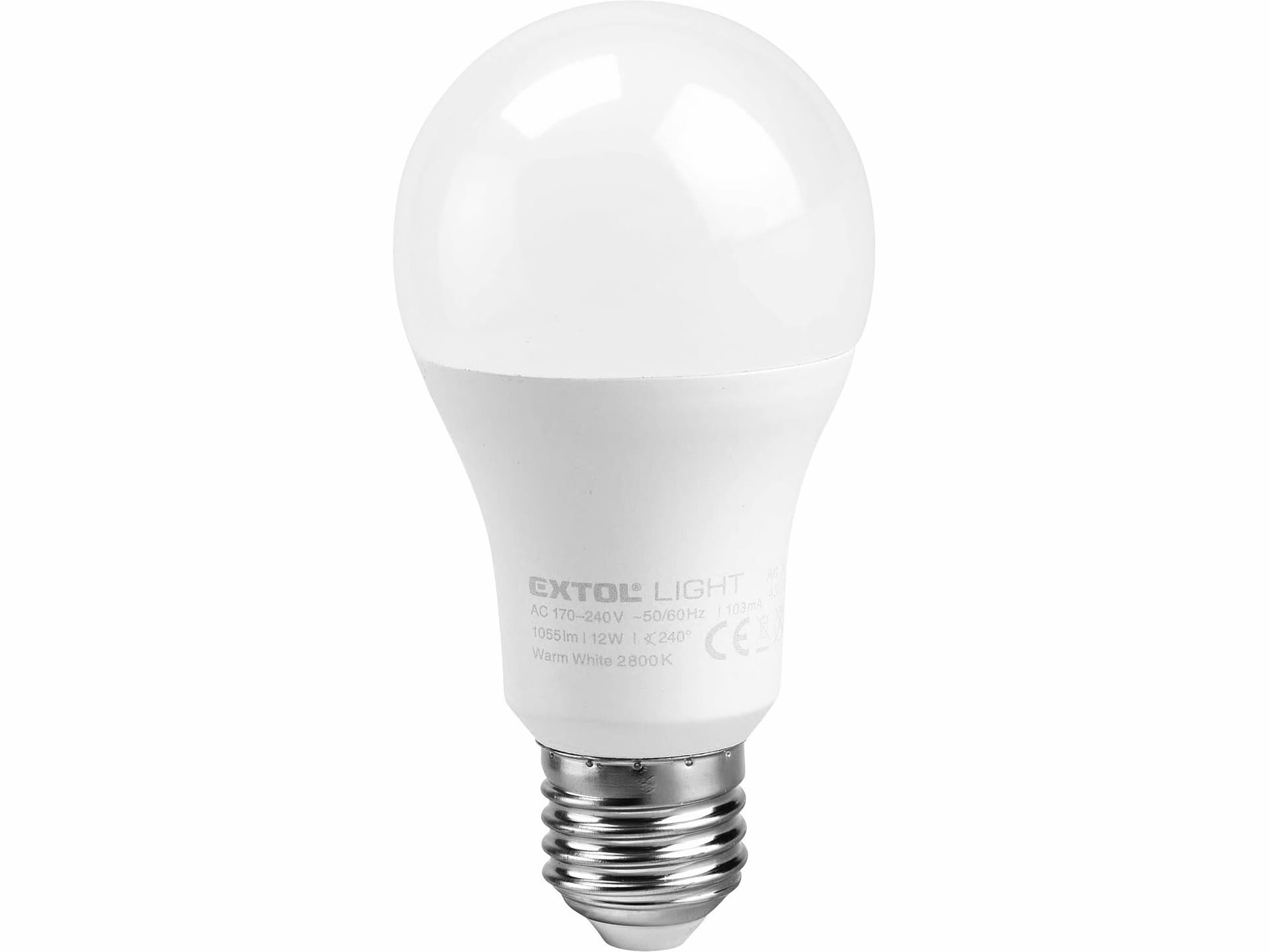 Žiarovka LED, 12W, 1055lm, E27, Ø60mm
