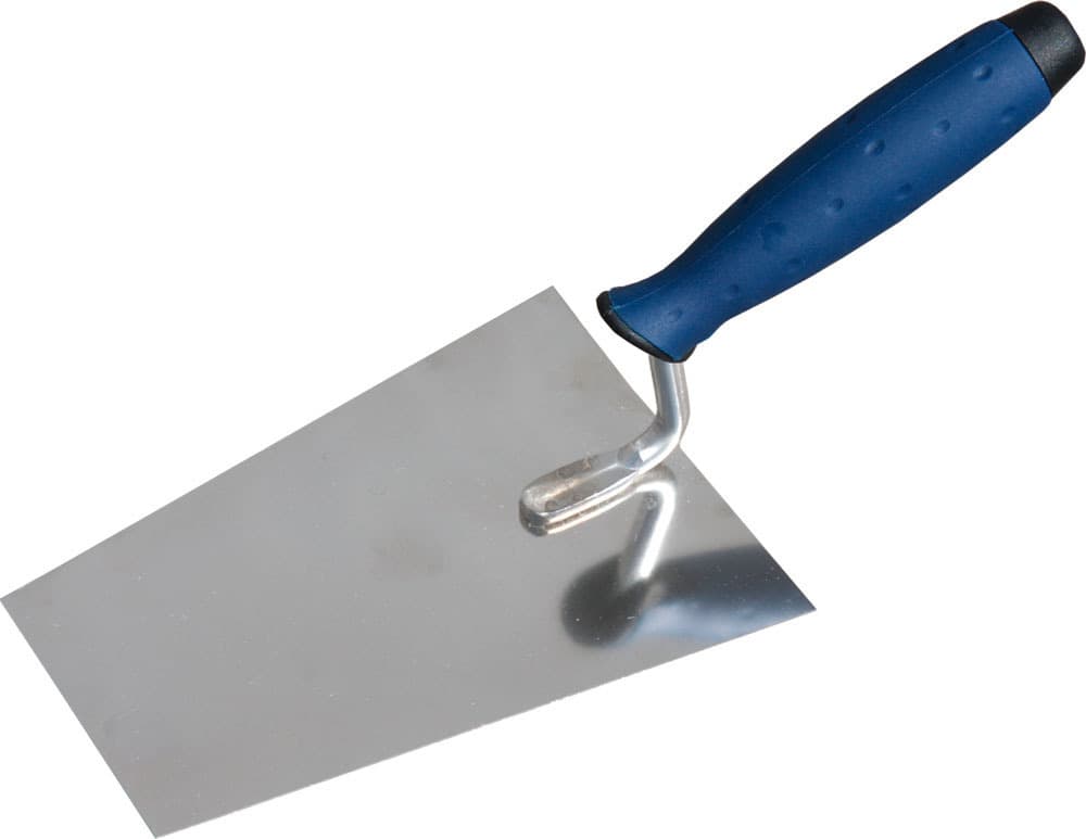 Lyžica murárska (kelňa) antikorová, 160mm, plastová pogumovaná rukoväť