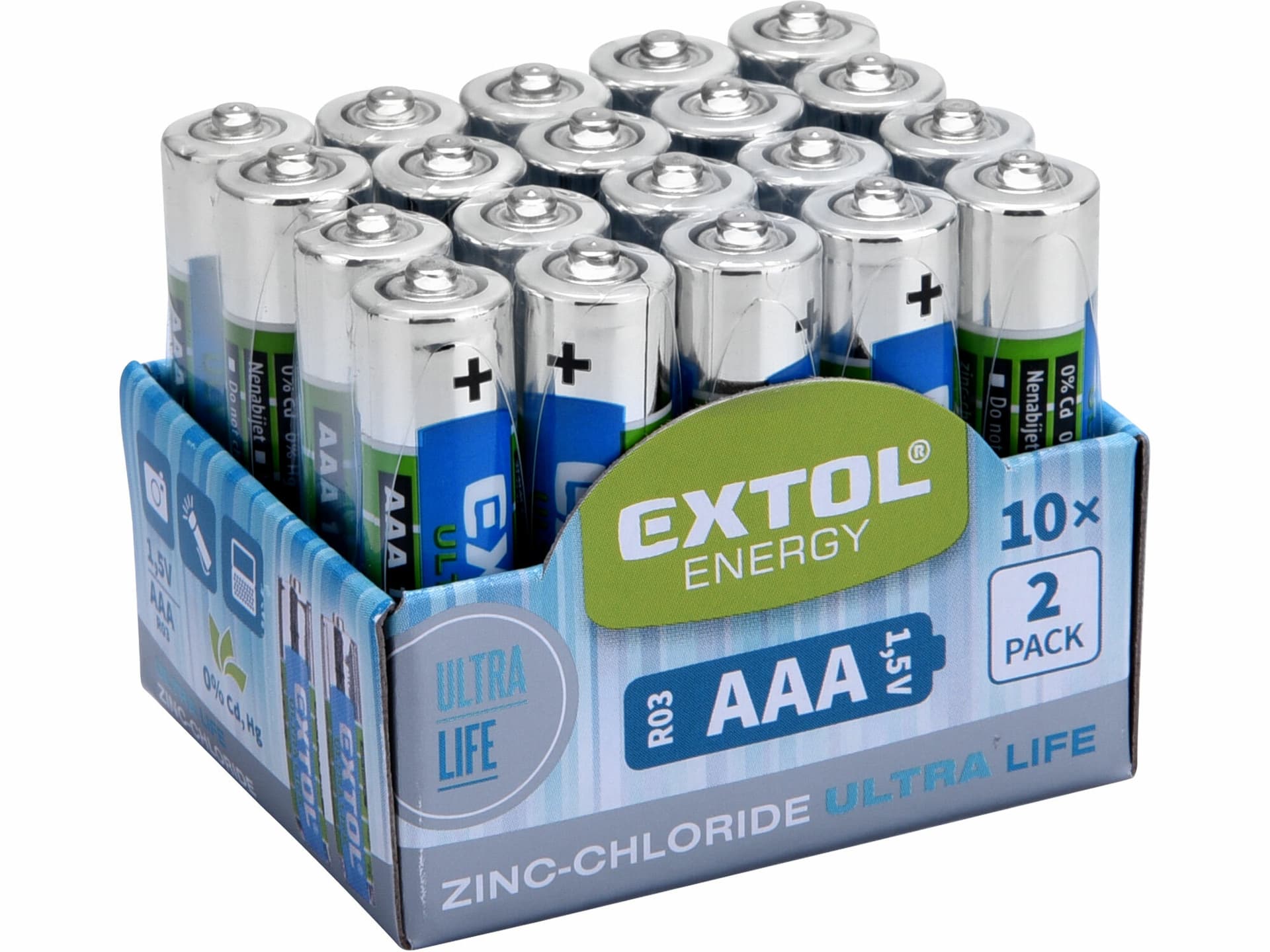 Batéria zink-chloridová 20ks, 1,5V, typ AAA
