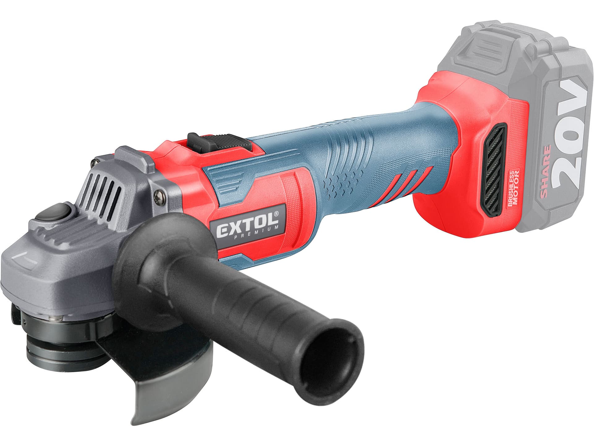 Brúska uhlová aku Share20V, bez aku, 125mm, bezuhlíkový motor (8891839)