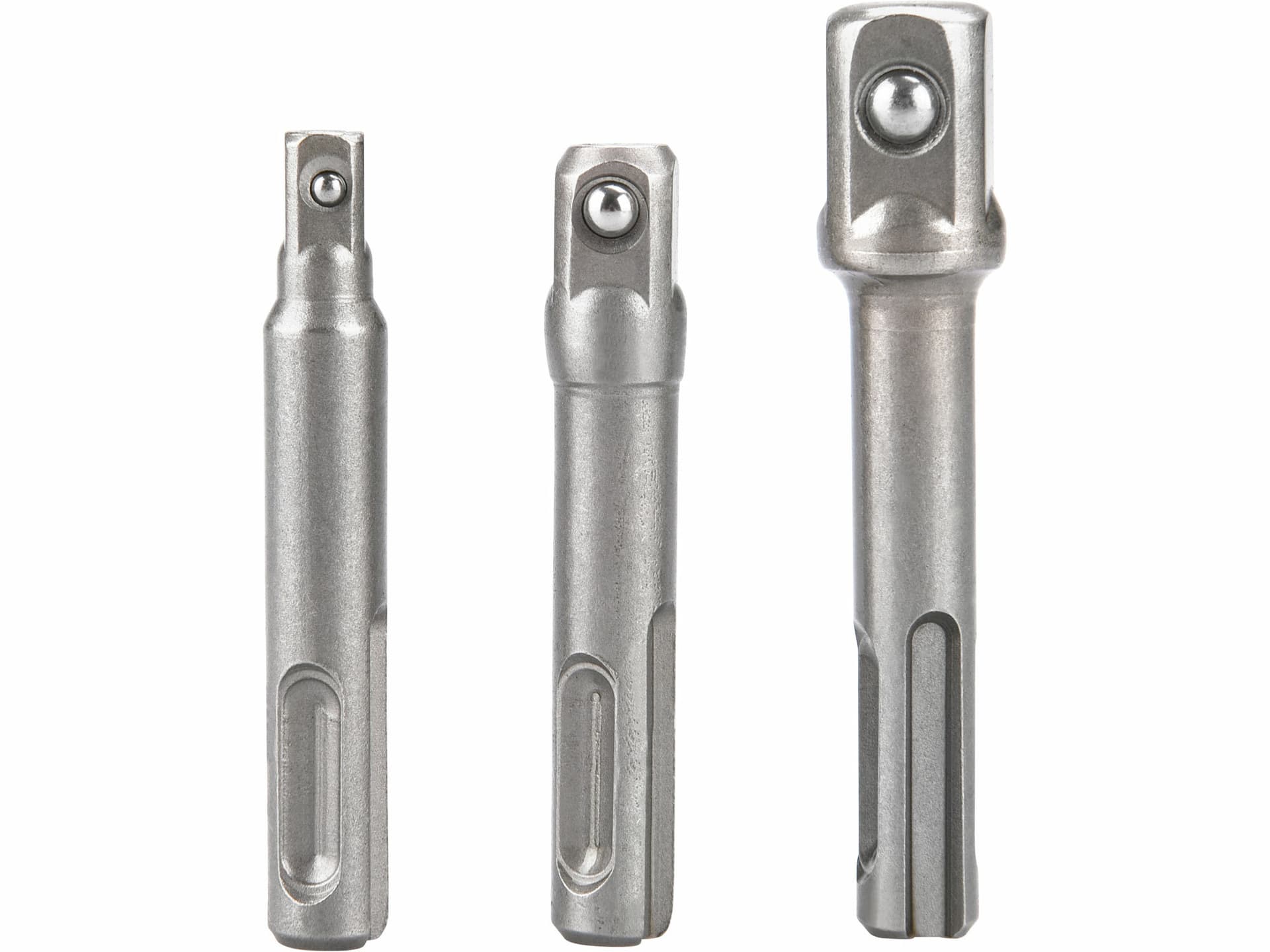 Adaptér pre nástrčné hlavice, 3ks, SDS-plus na 1/4"-3/8"-1/2"