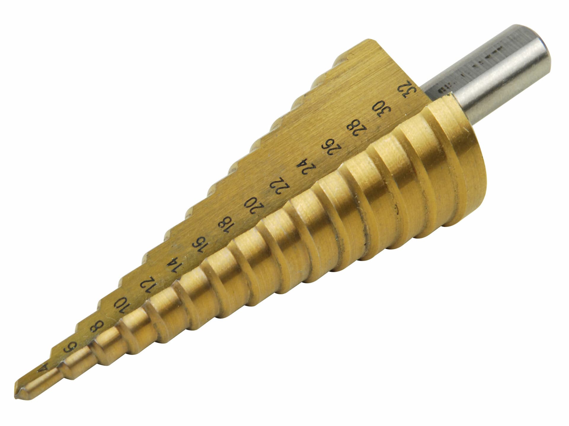 Vrták stupňovitý TiN, ø4-32mm / 2mm, 15 priemerov