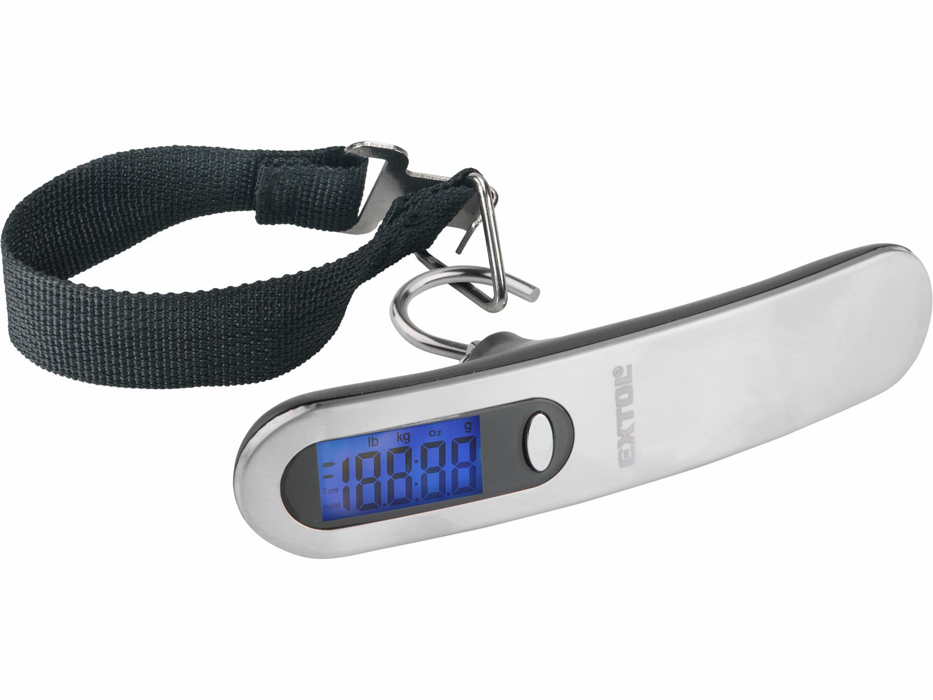 Váha na batožinu digitálna, max. 50kg, ±300g, podsvietený LCD