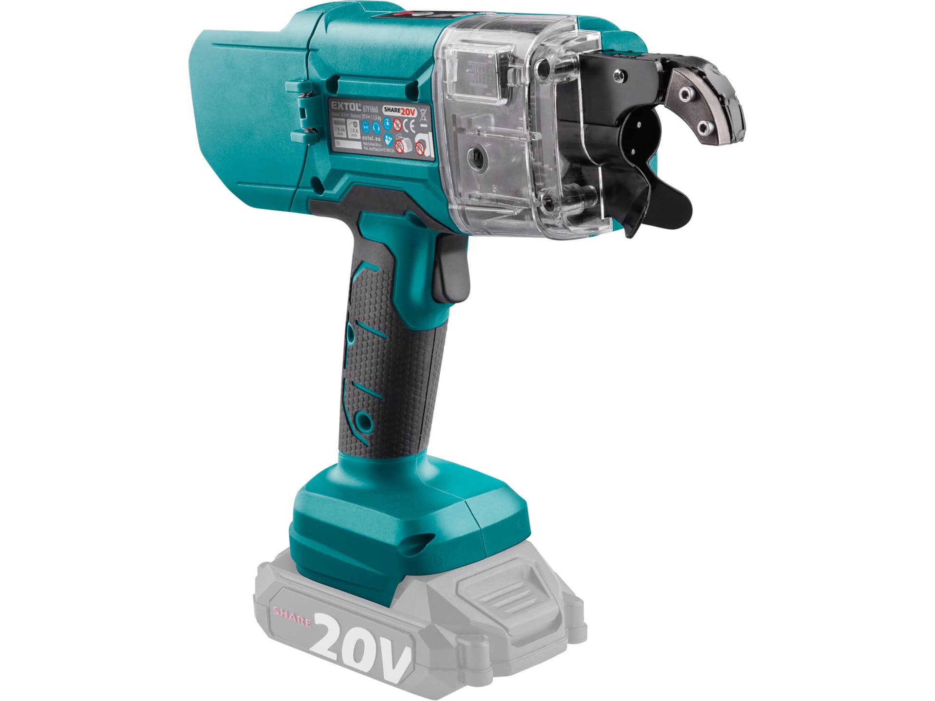 Viazač armatúr aku Share20V, bez aku, drôt 0,8mm, oko 8-34mm, bezuhlíkový motor – 8