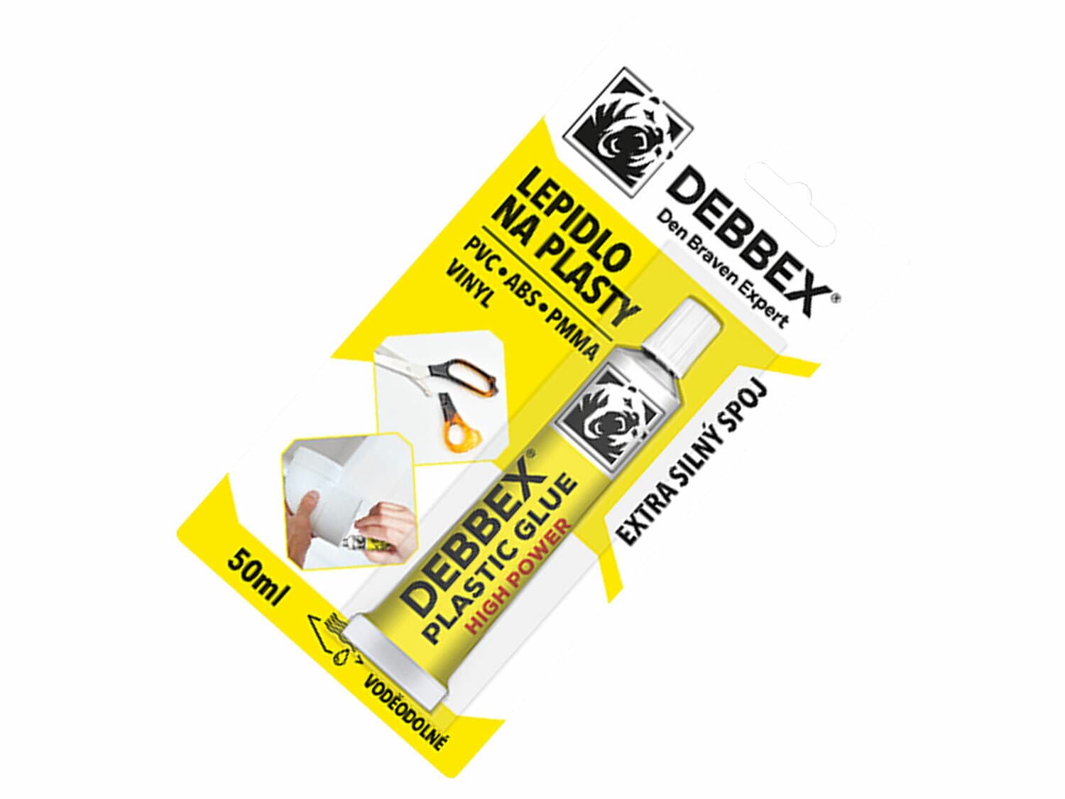 Lepidlo na plasty 50ml, bledožlté