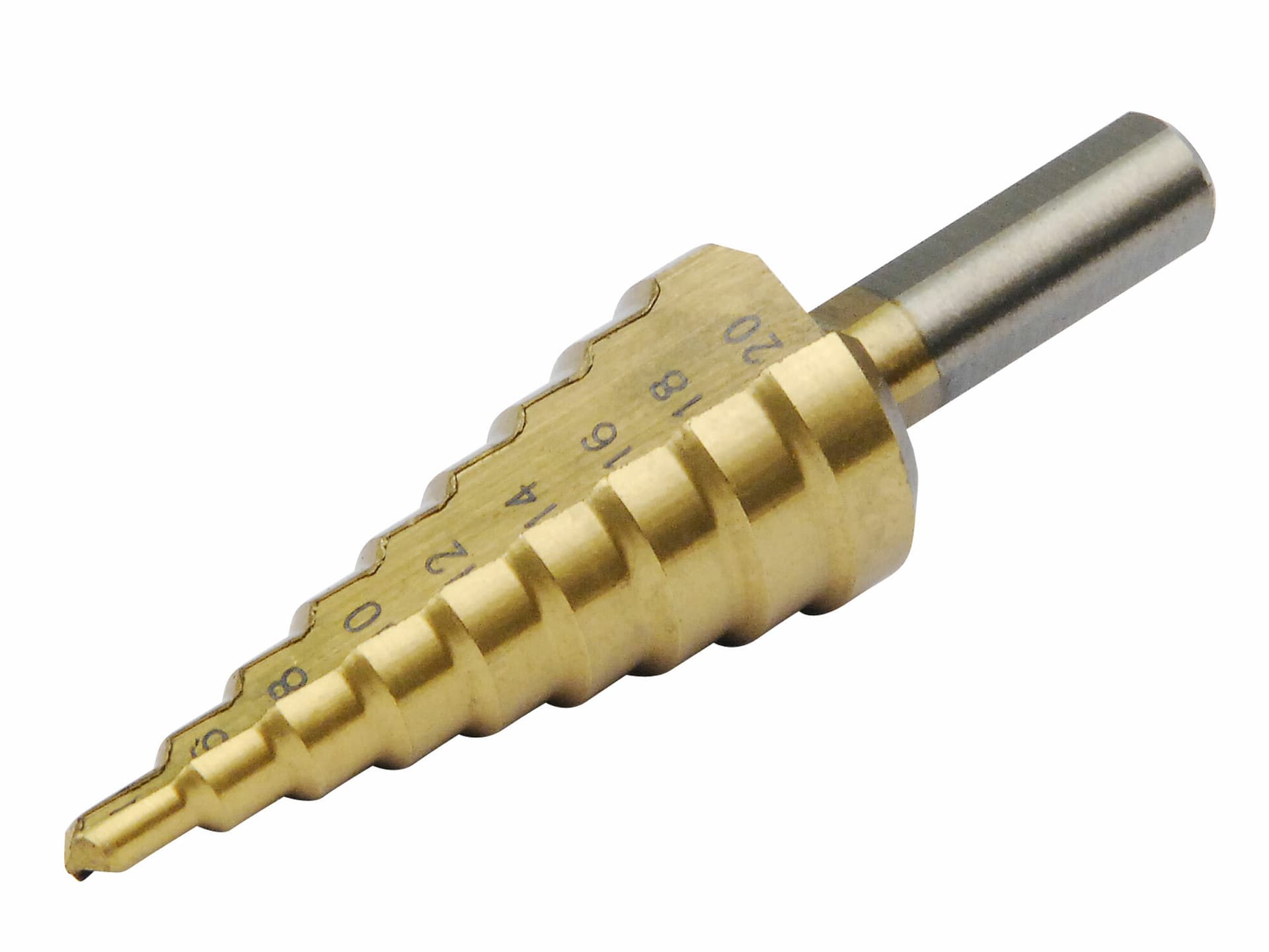 Vrták stupňovitý TiN, ø4-20mm / 2mm, 9 priemerov