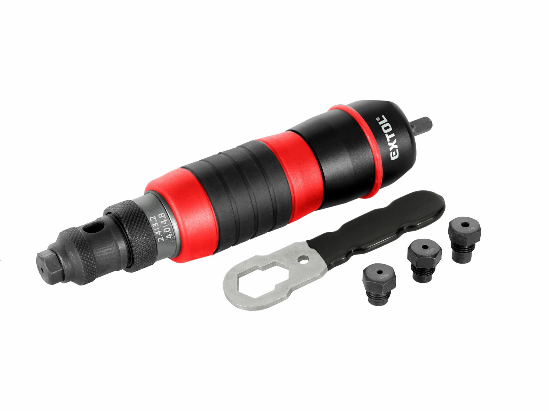 Nadstavec na nitovanie trhacích nitov 2,4-4,8mm, pre akumulátorovú skrutkovačku