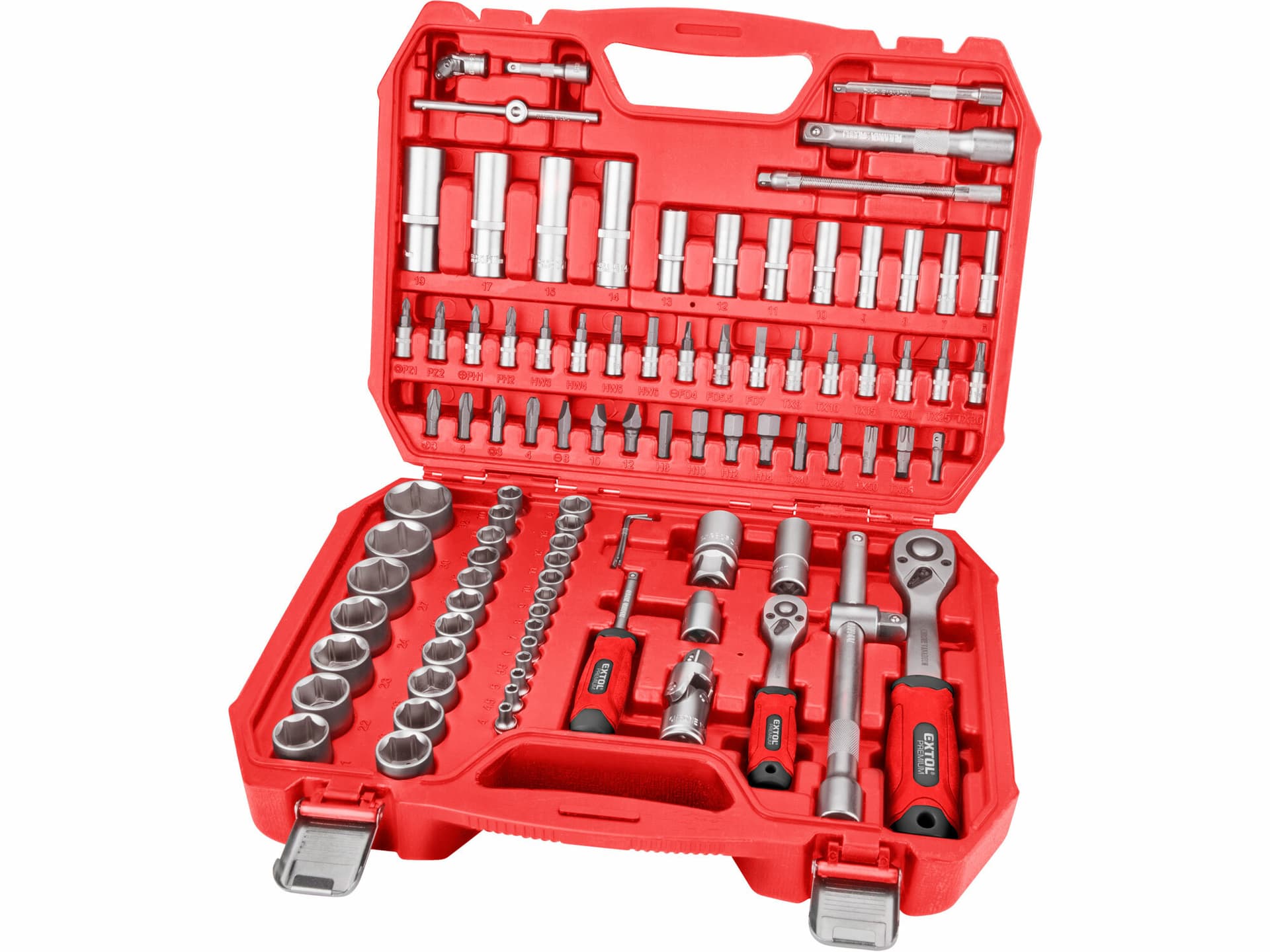 Sada nástrčných a zástrčných kľúčov, 1/4", 1/2", 94ks