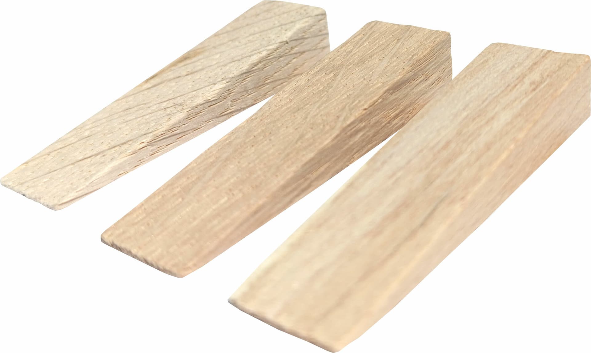 Kliny montážne drevené, 65x18x12-0mm, 20ks