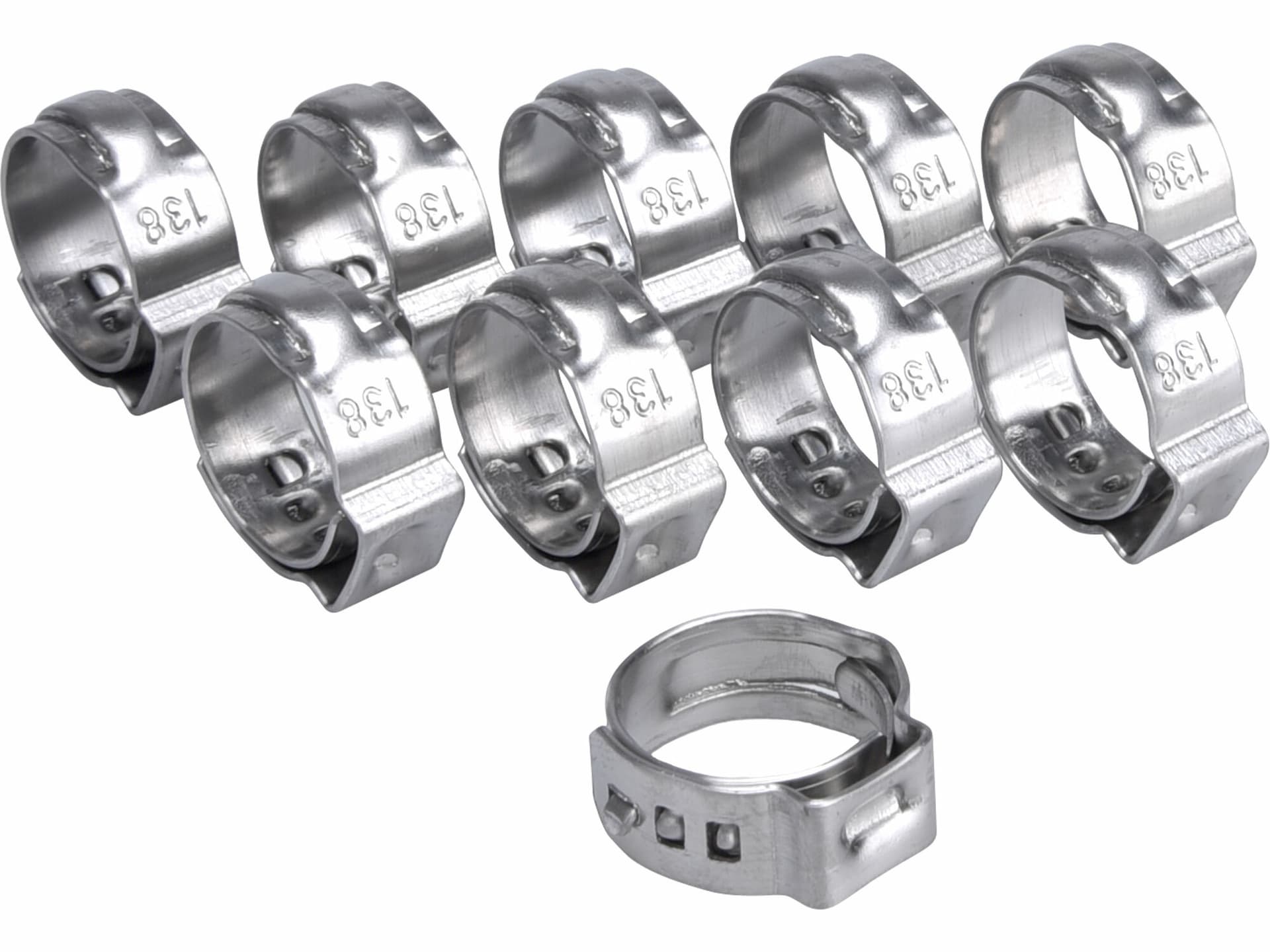 Spona na 1/4" pneumatickú hadicu, 10ks, Ø 11.3mm - 13.8mm