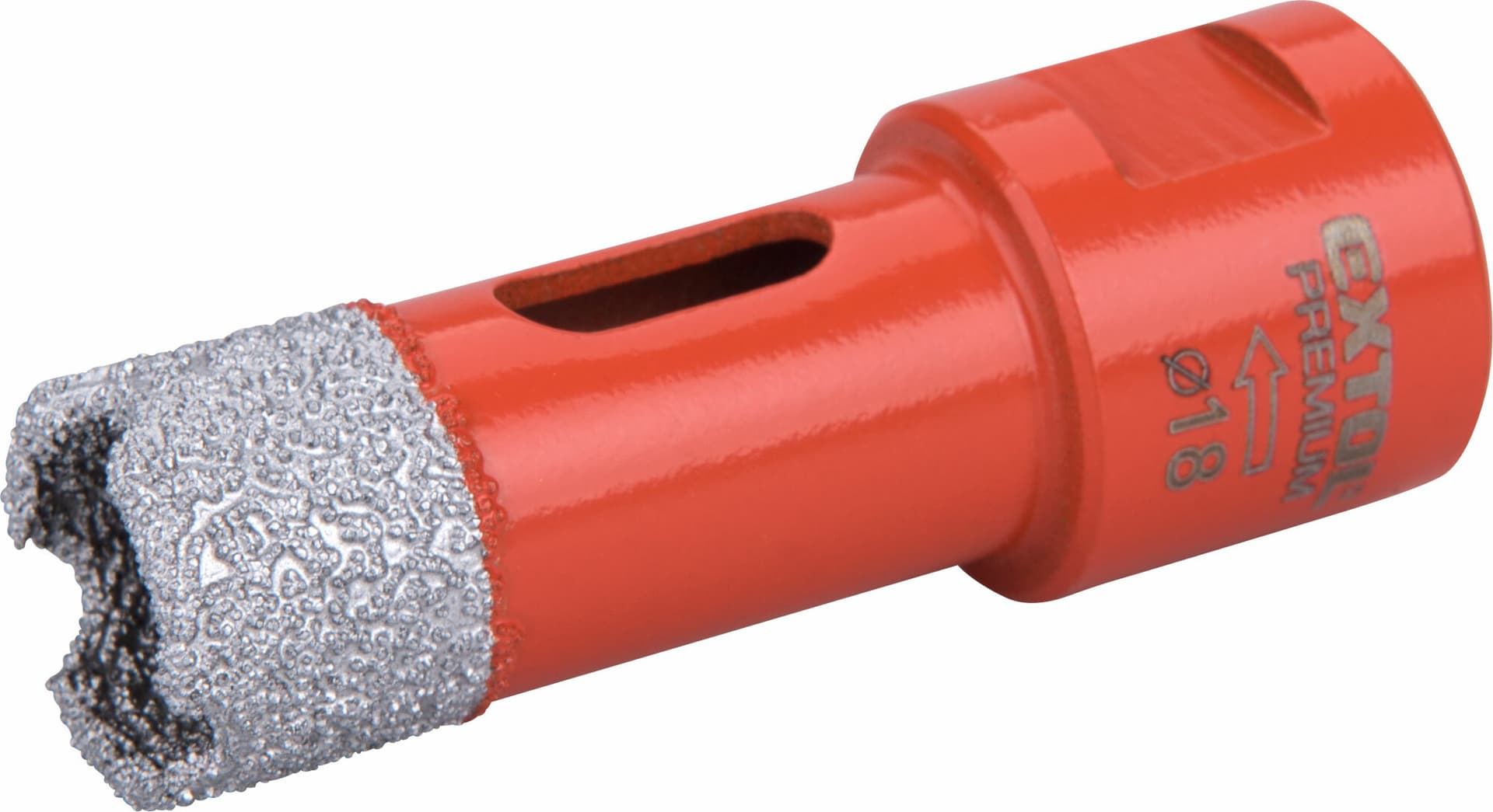 Vrták korunkový diamantový do uhlovej brúsky, Ø18mm