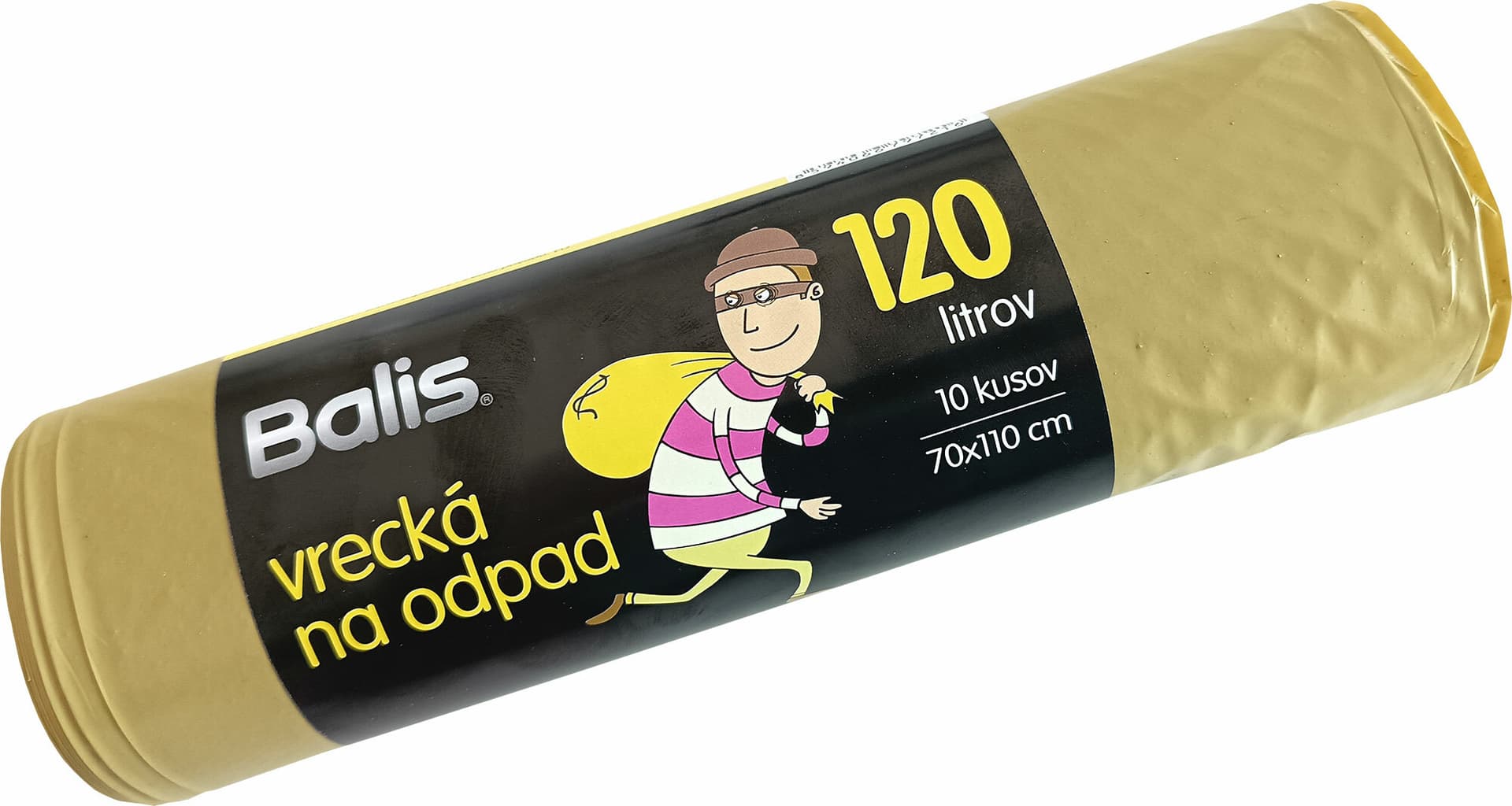 Vrecia na odpad žlté 40µm 120l 10ks