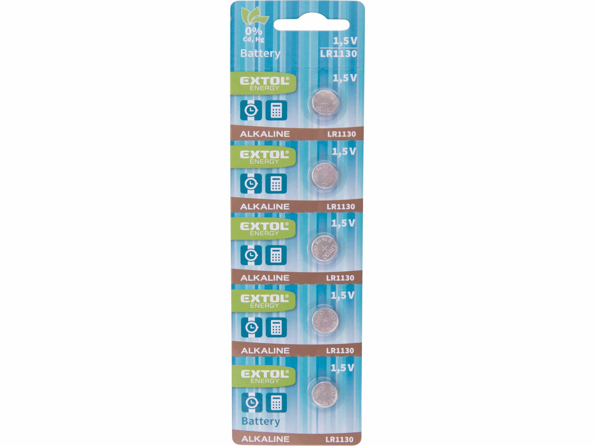 Batéria alkalická 5ks, 1,5V, typ LR54 / LR1130