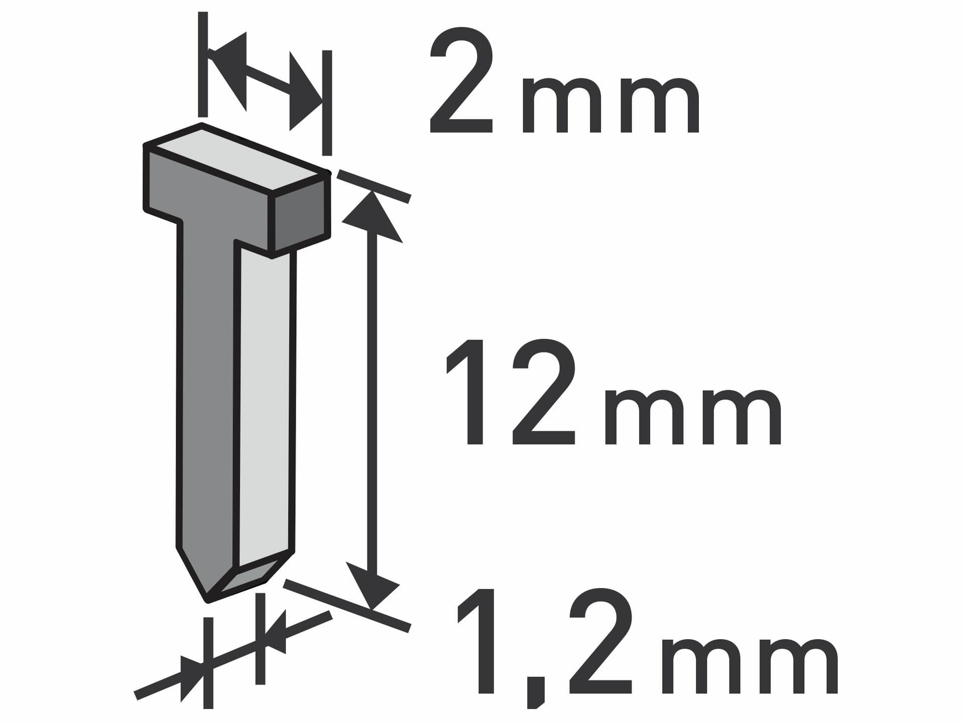 Klince do sponkovacej pištole 12x1,2mm, 1000ks