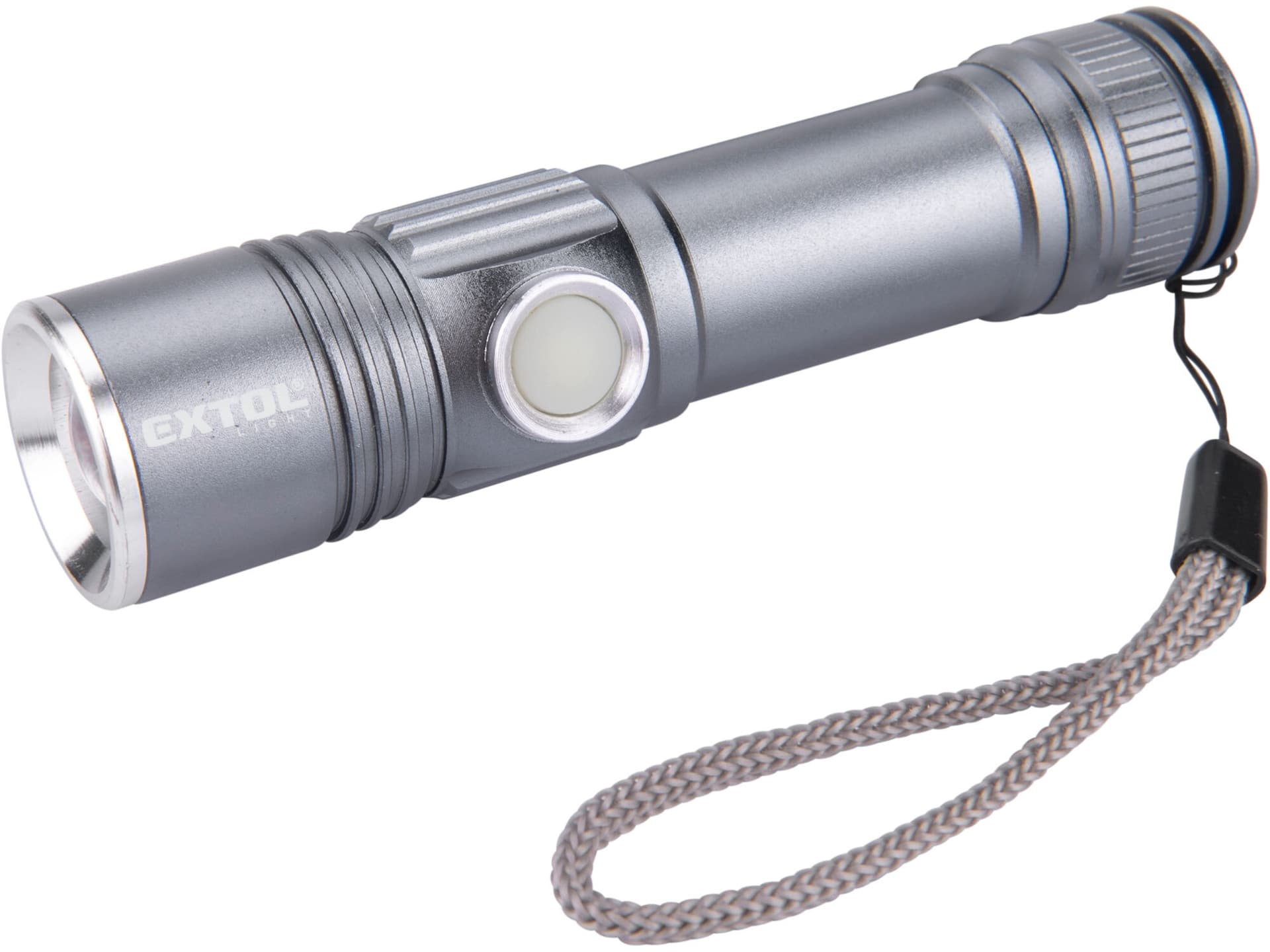 Svietidlo hliníkové nabíjateľné, 280lm, 110mm, microUSB nabíjanie