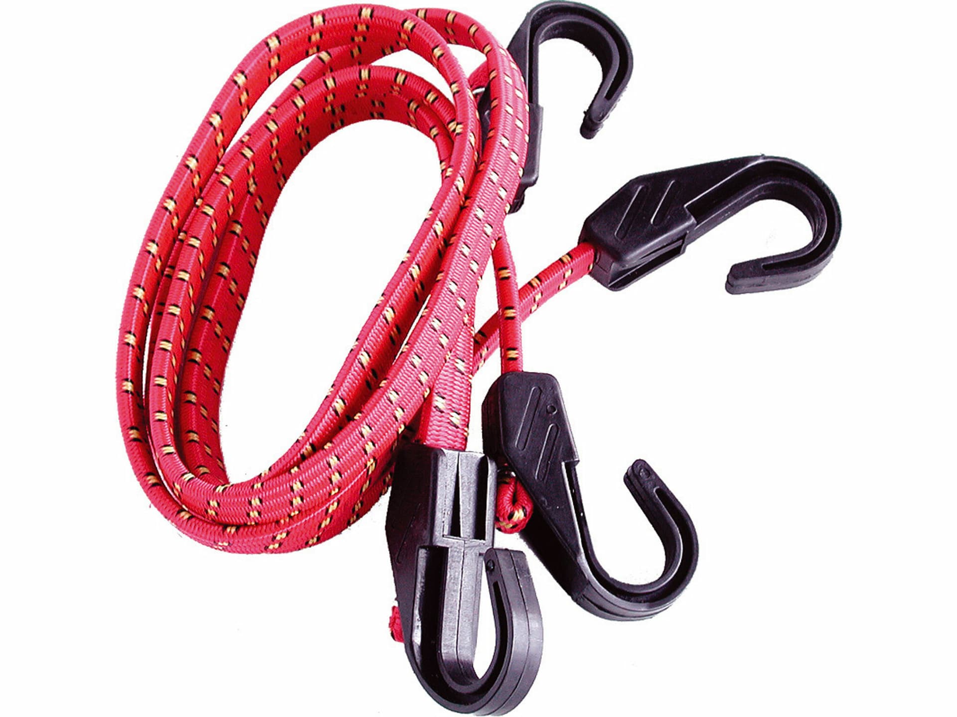 Popruh elastický plochý, 100cm x 14mm, 2ks, plastové háky