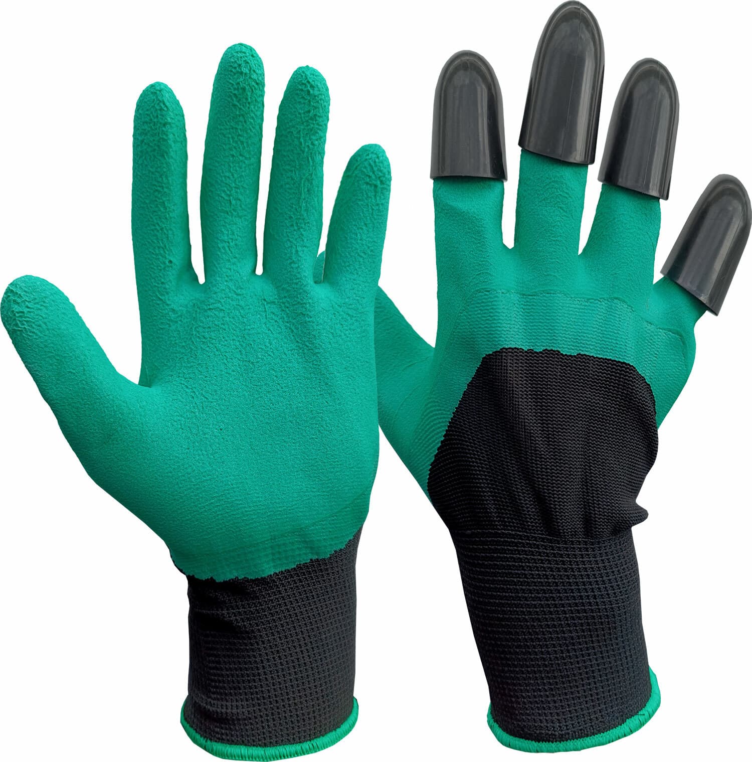 Rukavice polyester s pazúrmi, máčané v latexe, 9"