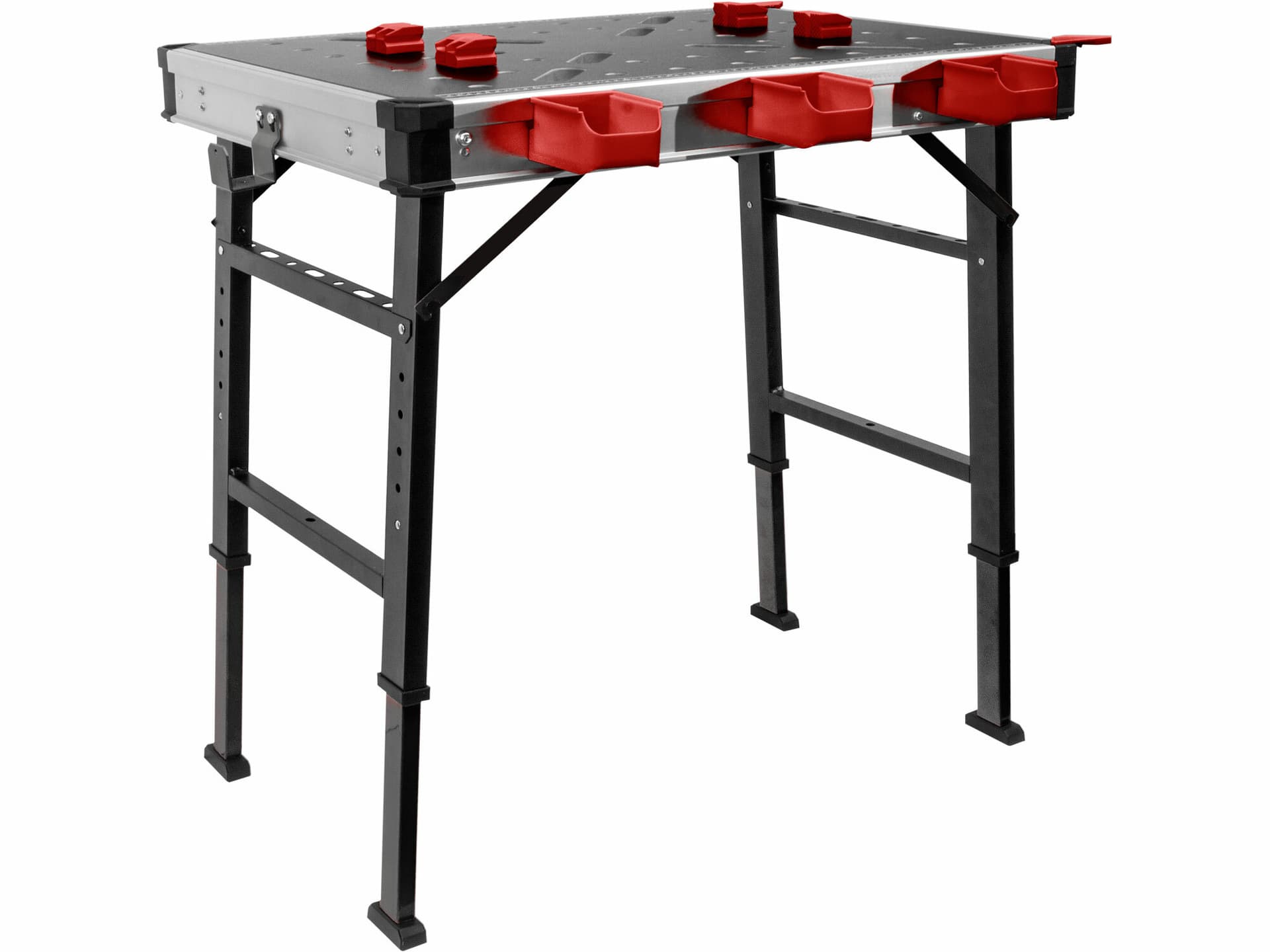 Stôl pracovný skladací, max. 450kg, 845x598x735-885mm, fixačné otvory