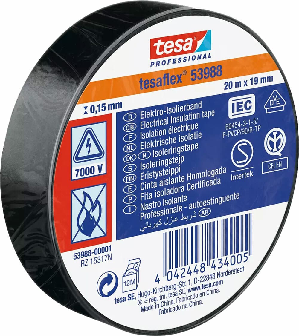 Páska 53988 elektroizolačná čierna 19mm x 20m