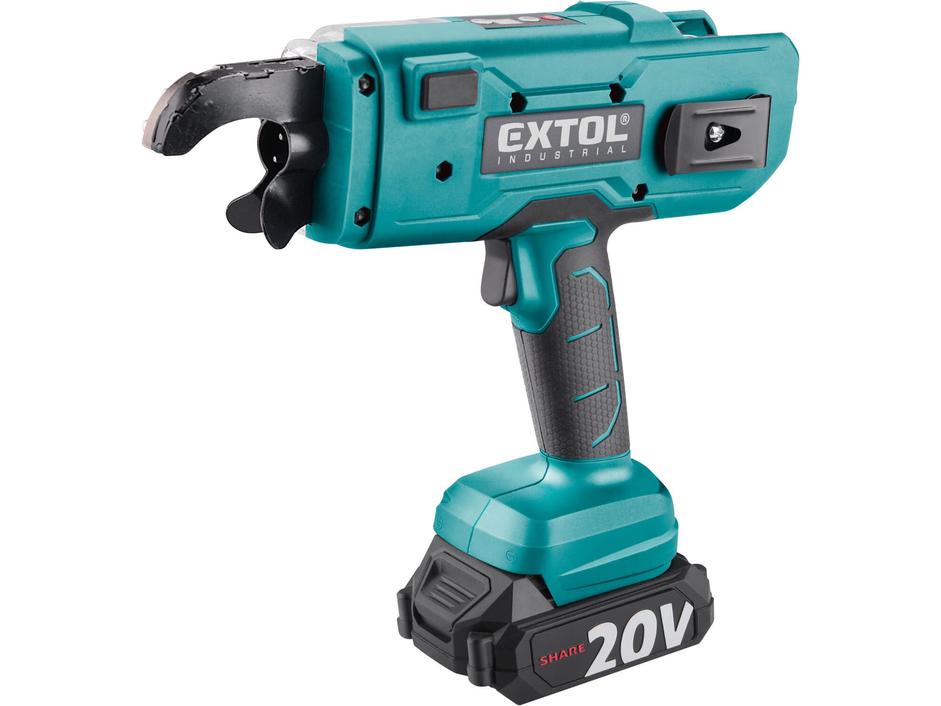 Viazač armatúr aku Share20V, 1x 2Ah, drôt 0,8mm, oko 8-34mm, bezuhlíkový motor