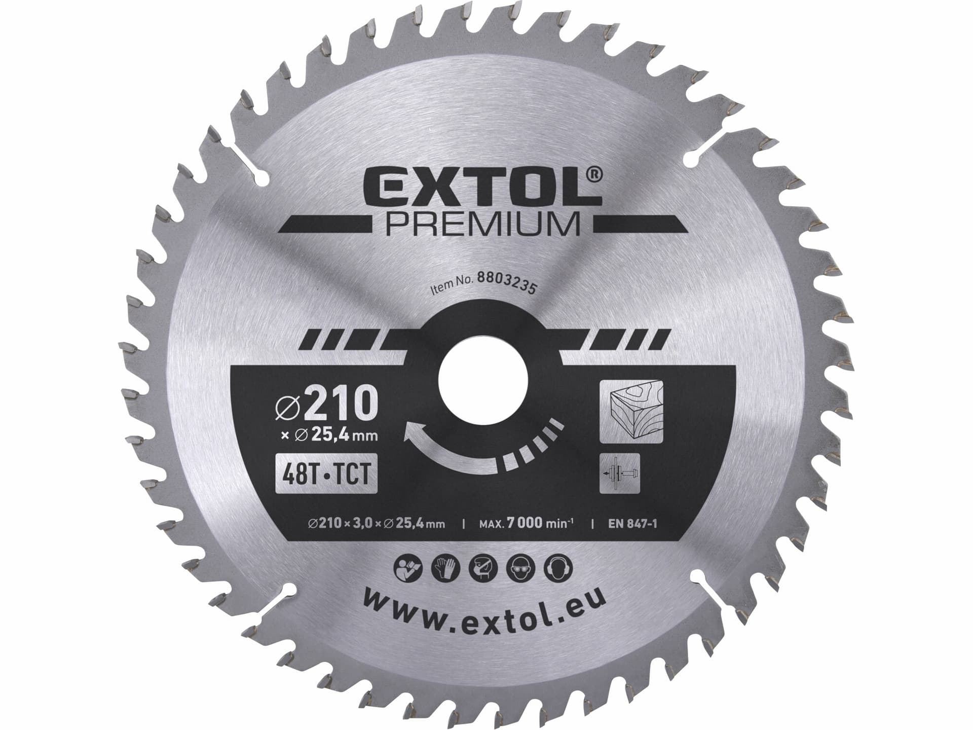 Kotúč pílový s SK plátkami, ø210x3,2x25,4mm, 48z