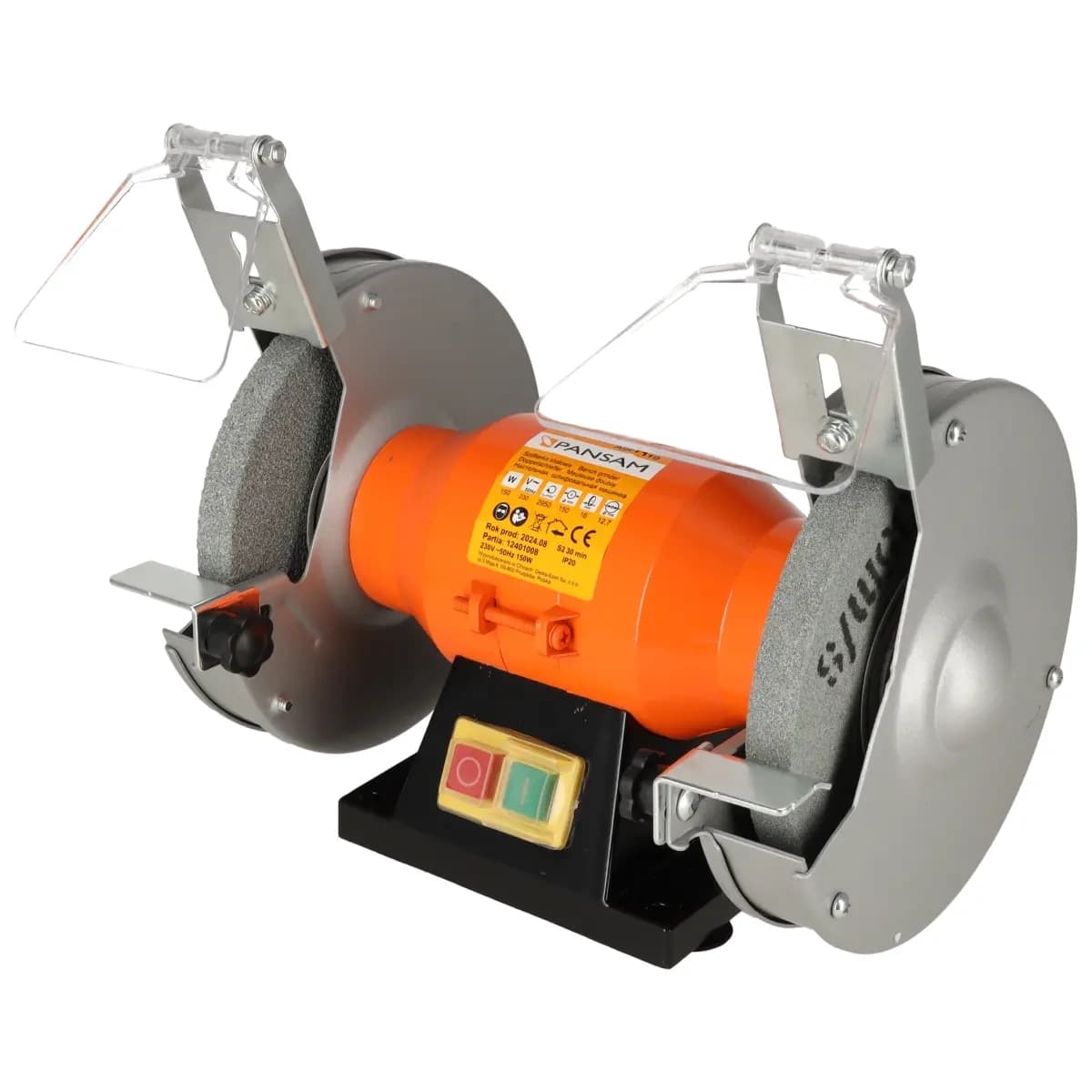Brúska stolová dvojkotúčová 150W, 150x16x12,7mm, elektromagneticky bezpečnostný spínač
