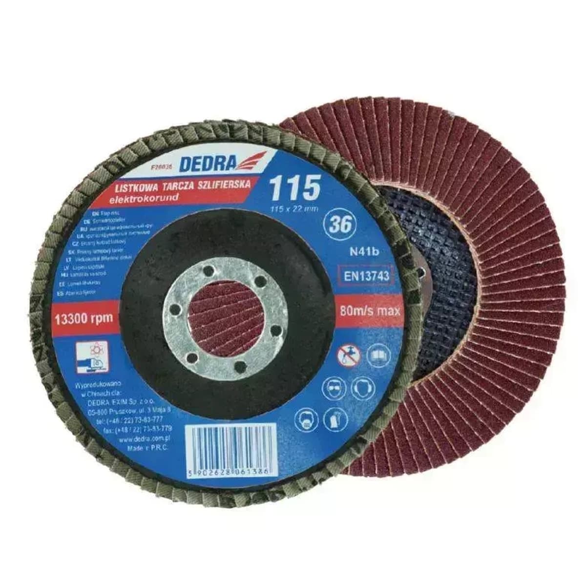 Brúsny kotúč s chlopňou, elektrokorund, zrnitosť 120, 76x10mm