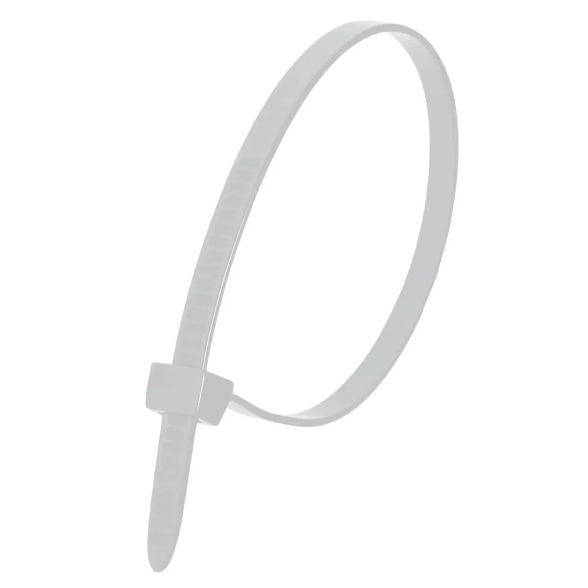 Nylonové sťahovacie pásky 2,5X100 mm biela 100 ks (11B25102)