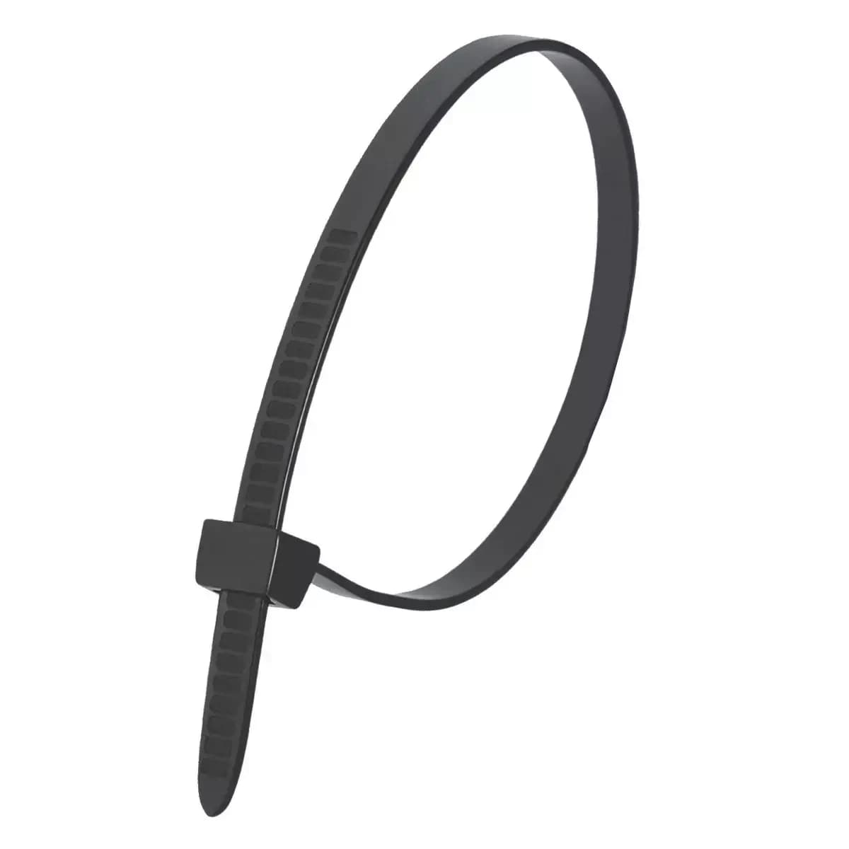 Nylonové sťahovacie pásky 7,6x370mm čierna 100 ks.