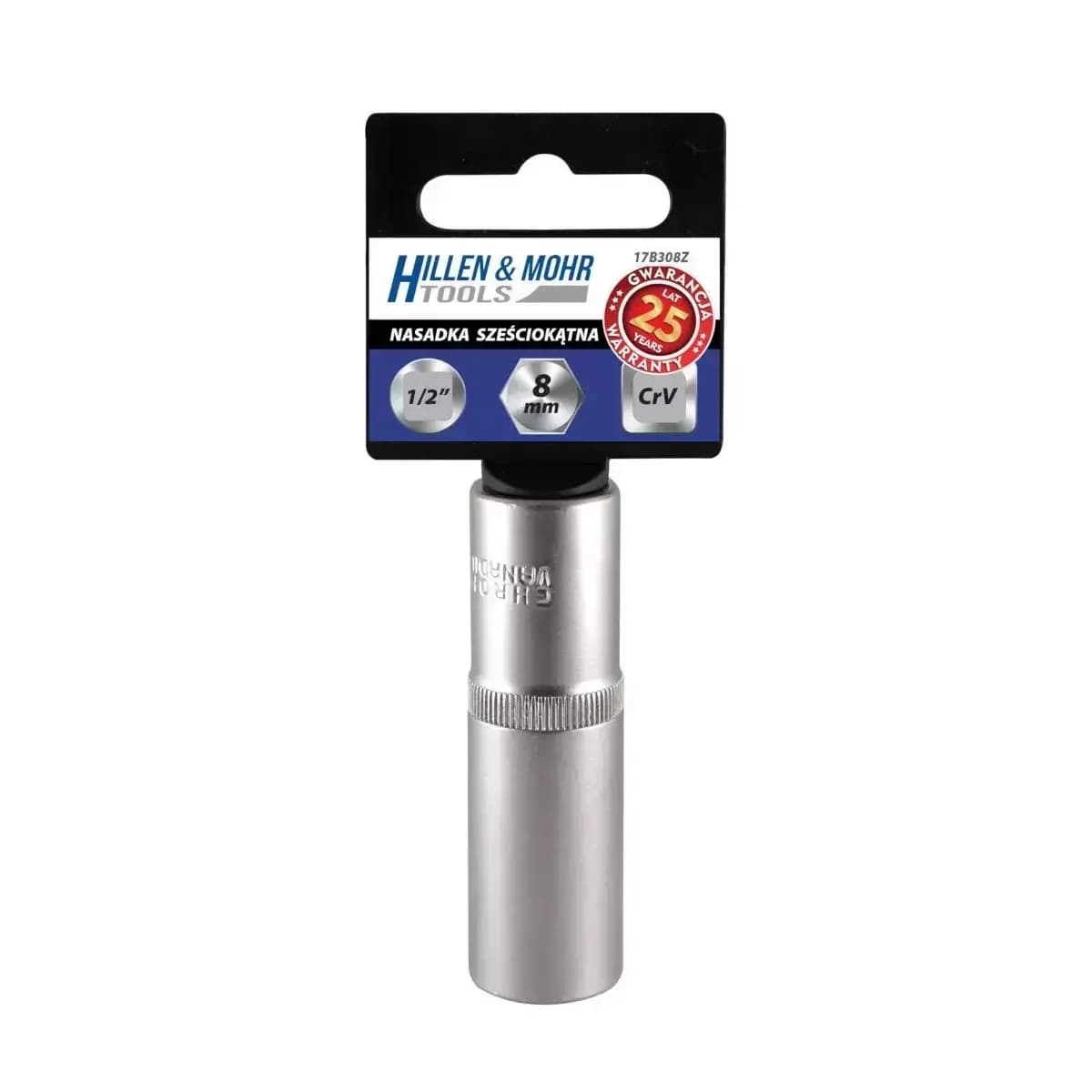 Hlavica predĺžená 6-hran 1/2" 9mm s držiakom