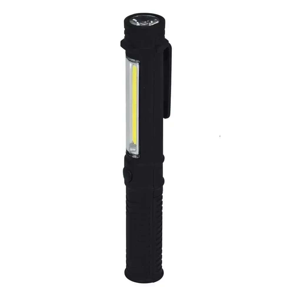 Baterka 1,5 W COB LED + 1 W LED, pero, s batériami