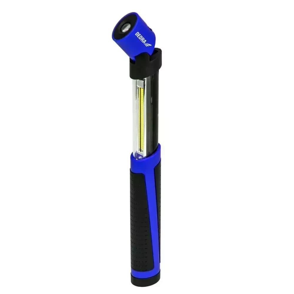 Baterka 2 W COB LED + 0,5 W LED, rozkladacia, s batériami