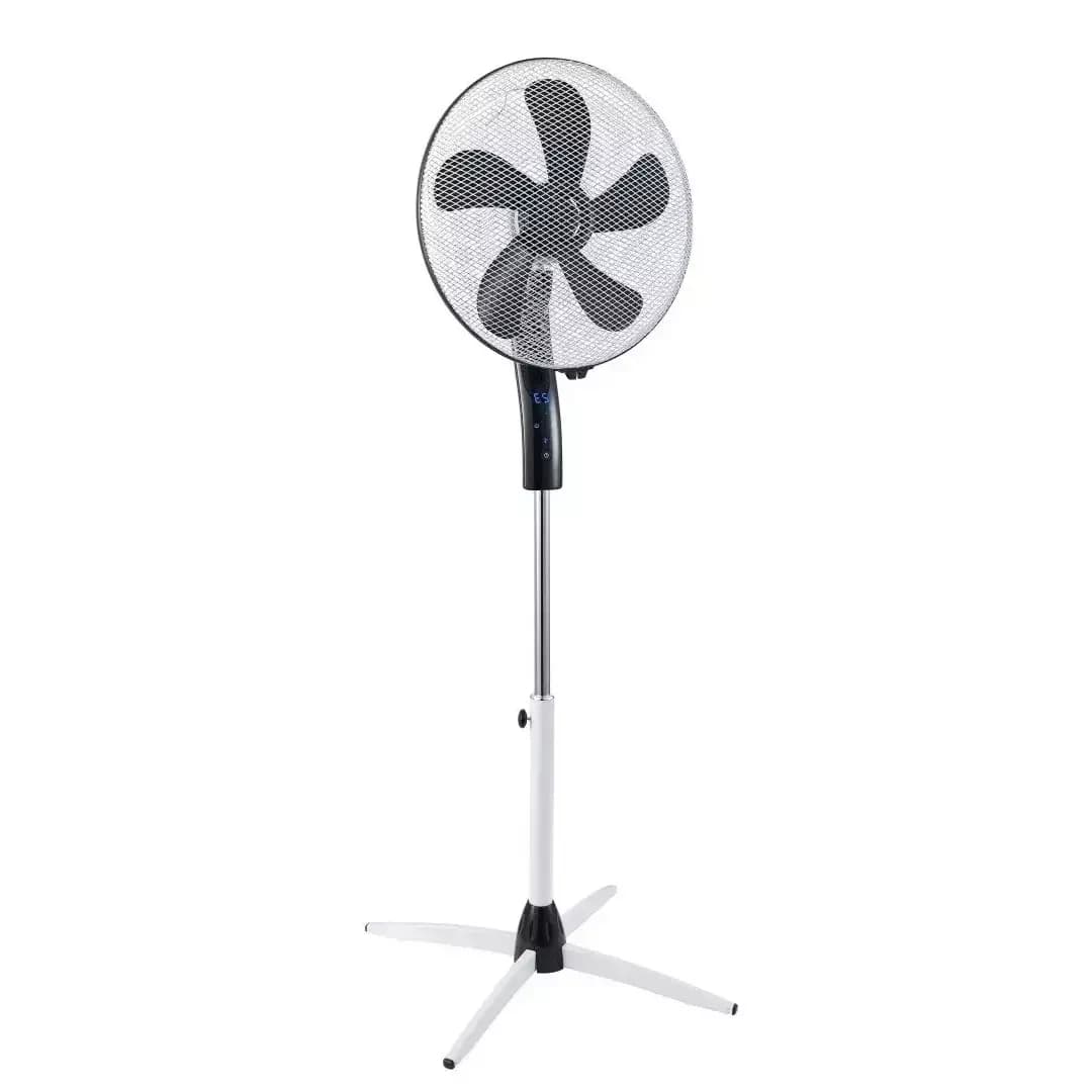 Ventilator stojanovy 16", diaľkový ovládač, čiernobiely